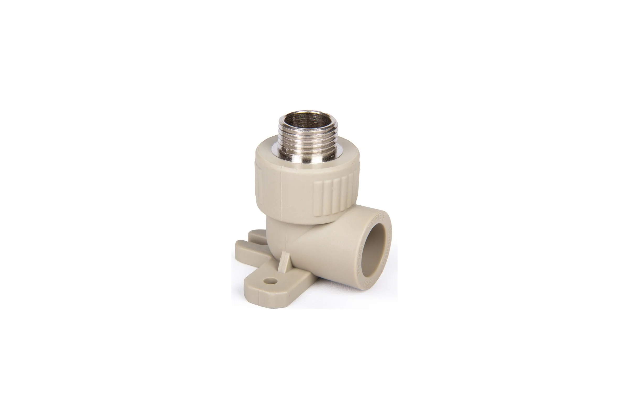 Угольник LAMMIN ppr с креплением нр 20x1/2" 80/20 серый Lm31054020015G