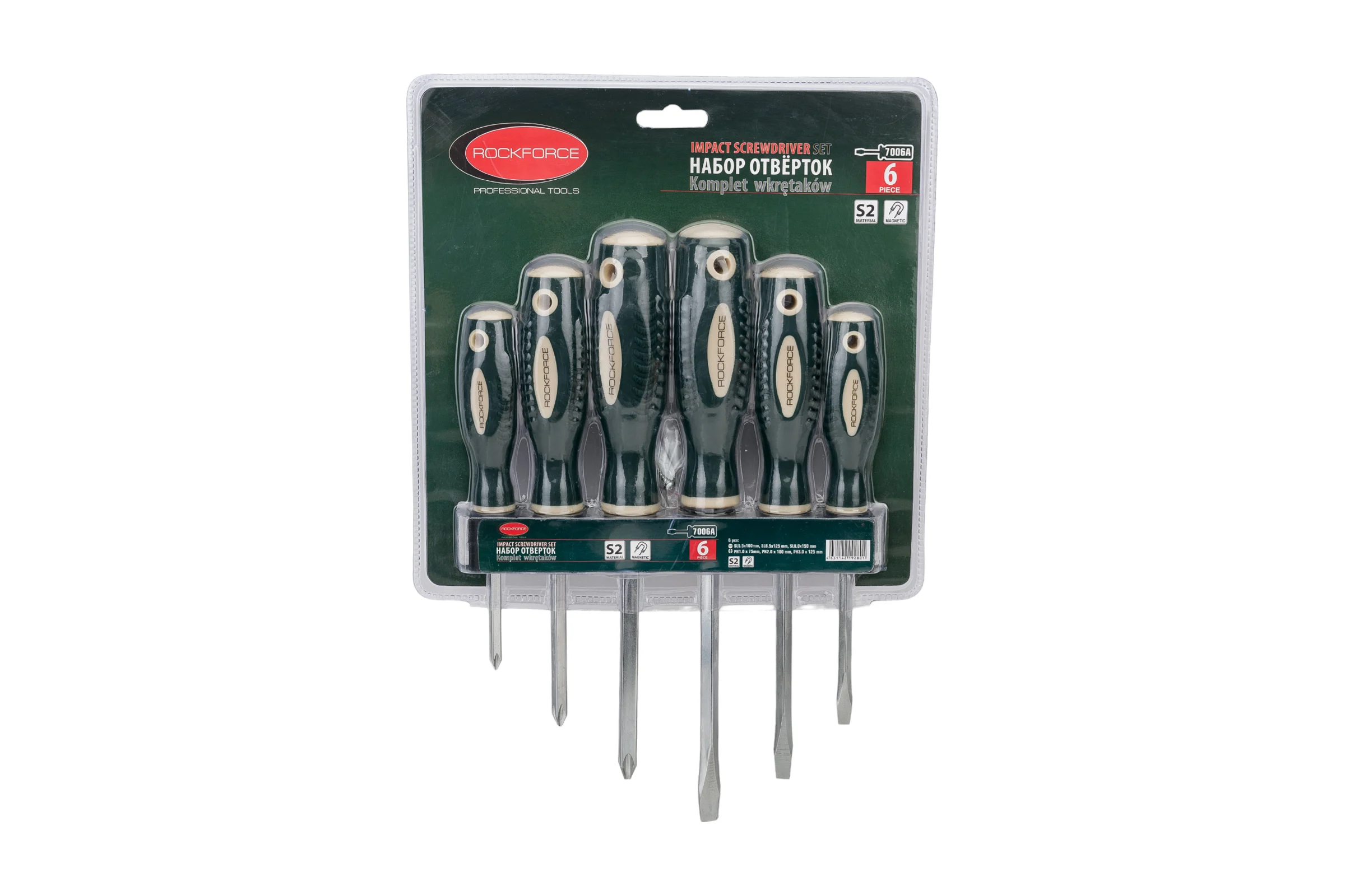 Набор магнитных отверток Rockforce Profi, 6 предметов RF-7006A(27191)