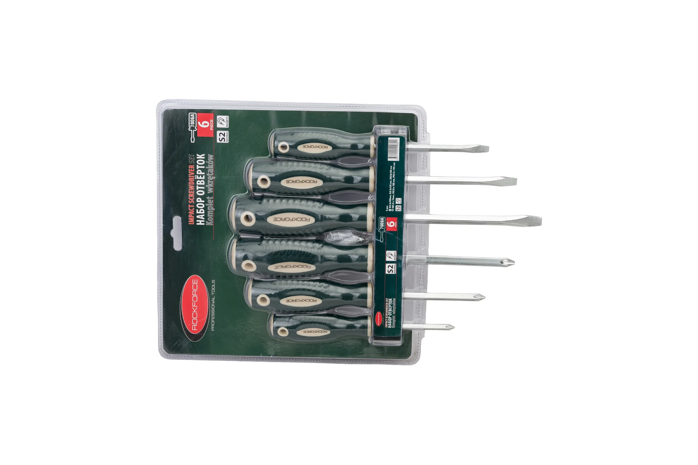 Набор магнитных отверток Rockforce Profi, 6 предметов RF-7006A(27191)