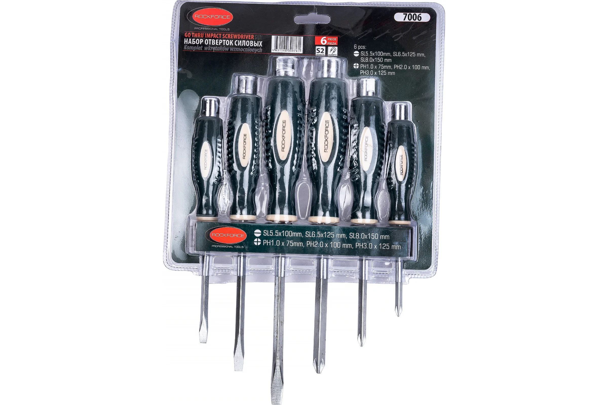 Набор силовых отверток Rockforce 6 предметов RF-7006(26538)