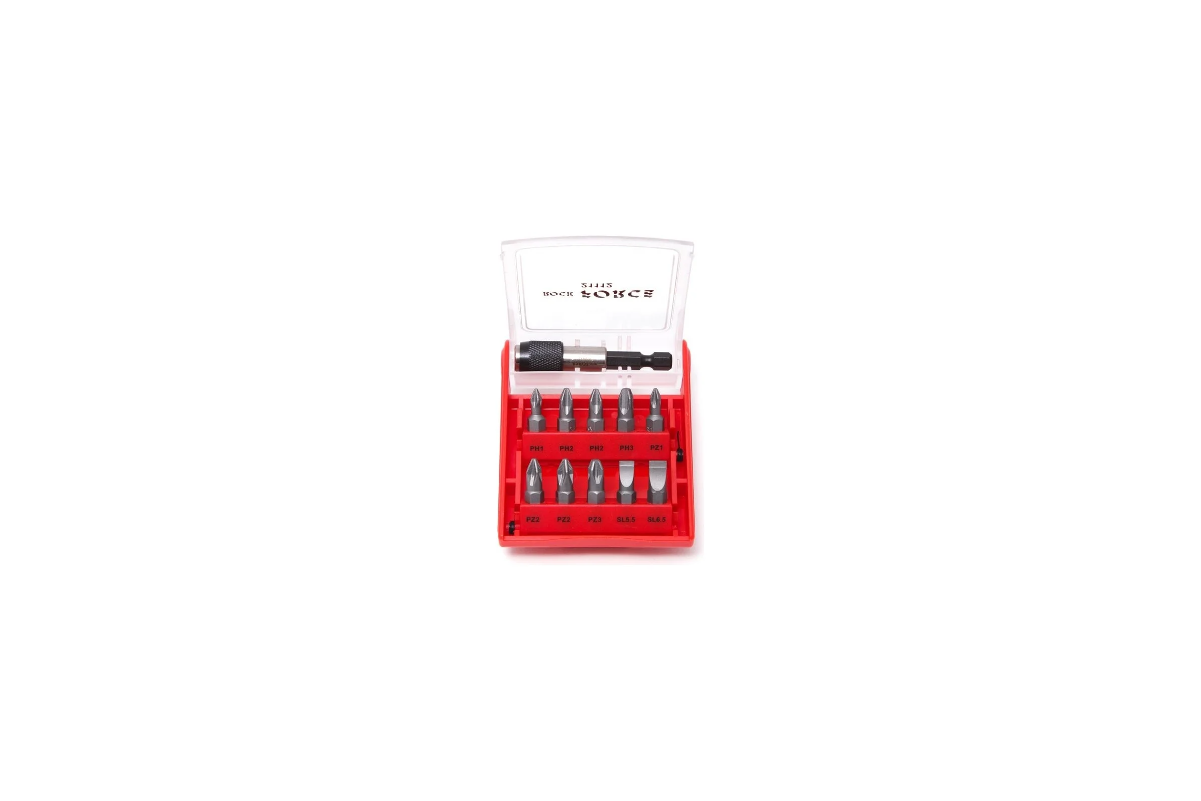 Набор вставок (11 пр; 1/4"DR; PH 1,2,3; PZ 1,2,3; SL 5.5, 6.5 мм) Rockforce RF-21112(1468)