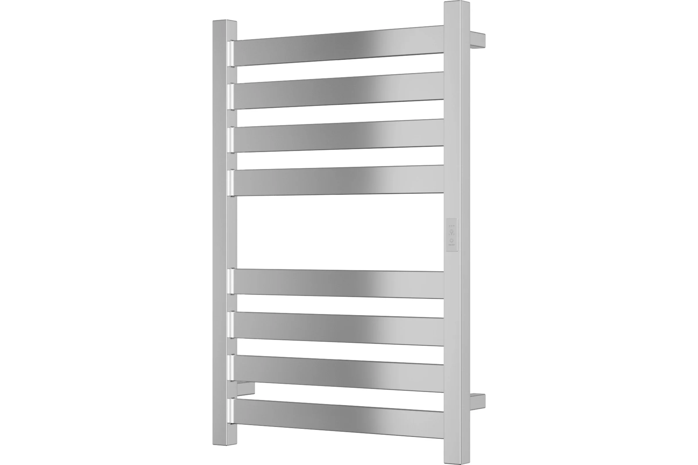 Дизайнерский электрический профильный полотенцесушитель Bauedge BAU Elite 50x80, 8 планок, универсальный, нерж. сталь полированная DB-0051