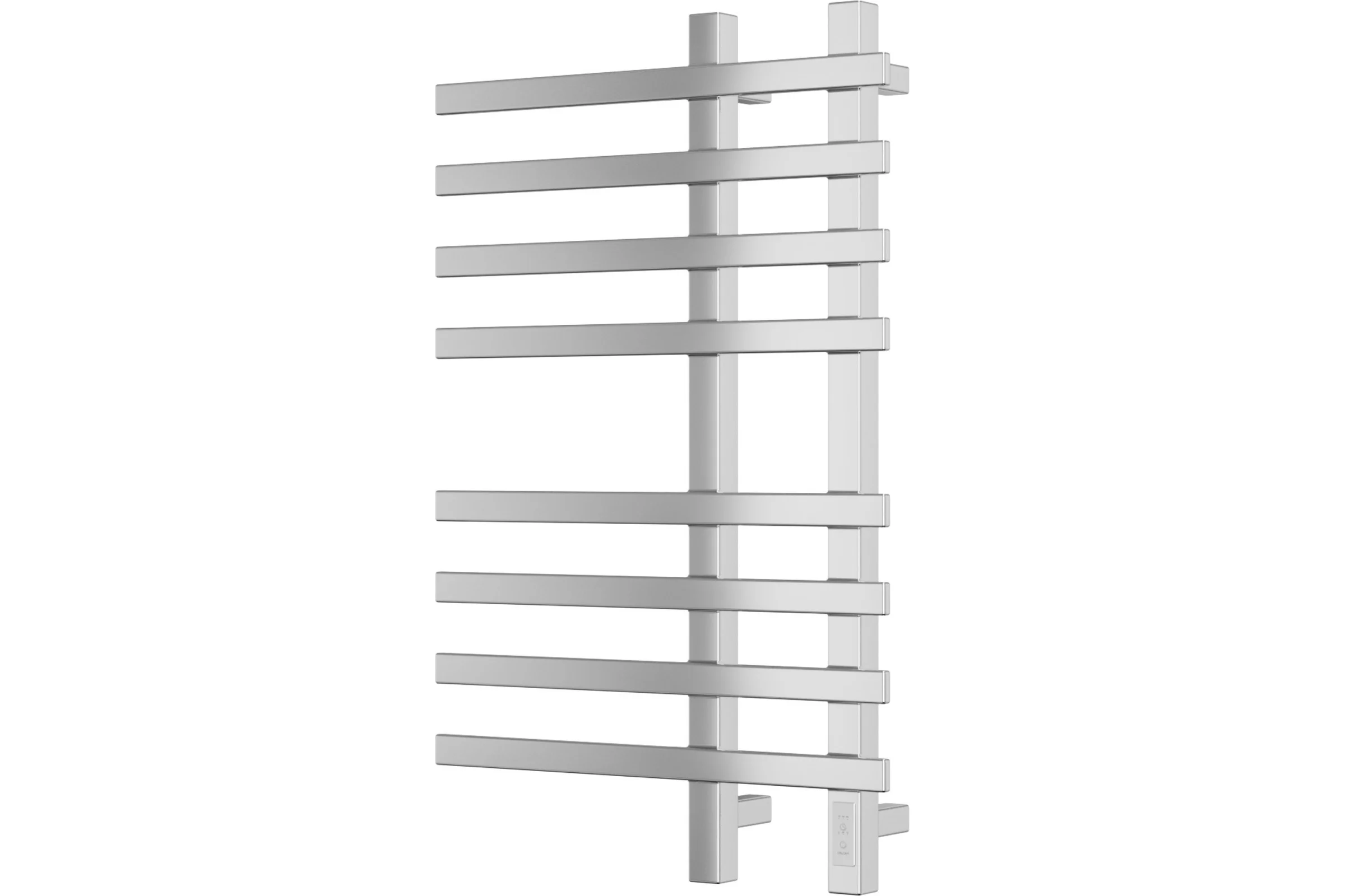 Дизайнерский электрический профильный полотенцесушитель Bauedge BAU Wind 50x80, 8 планок, нерж. сталь полированная DB-0057