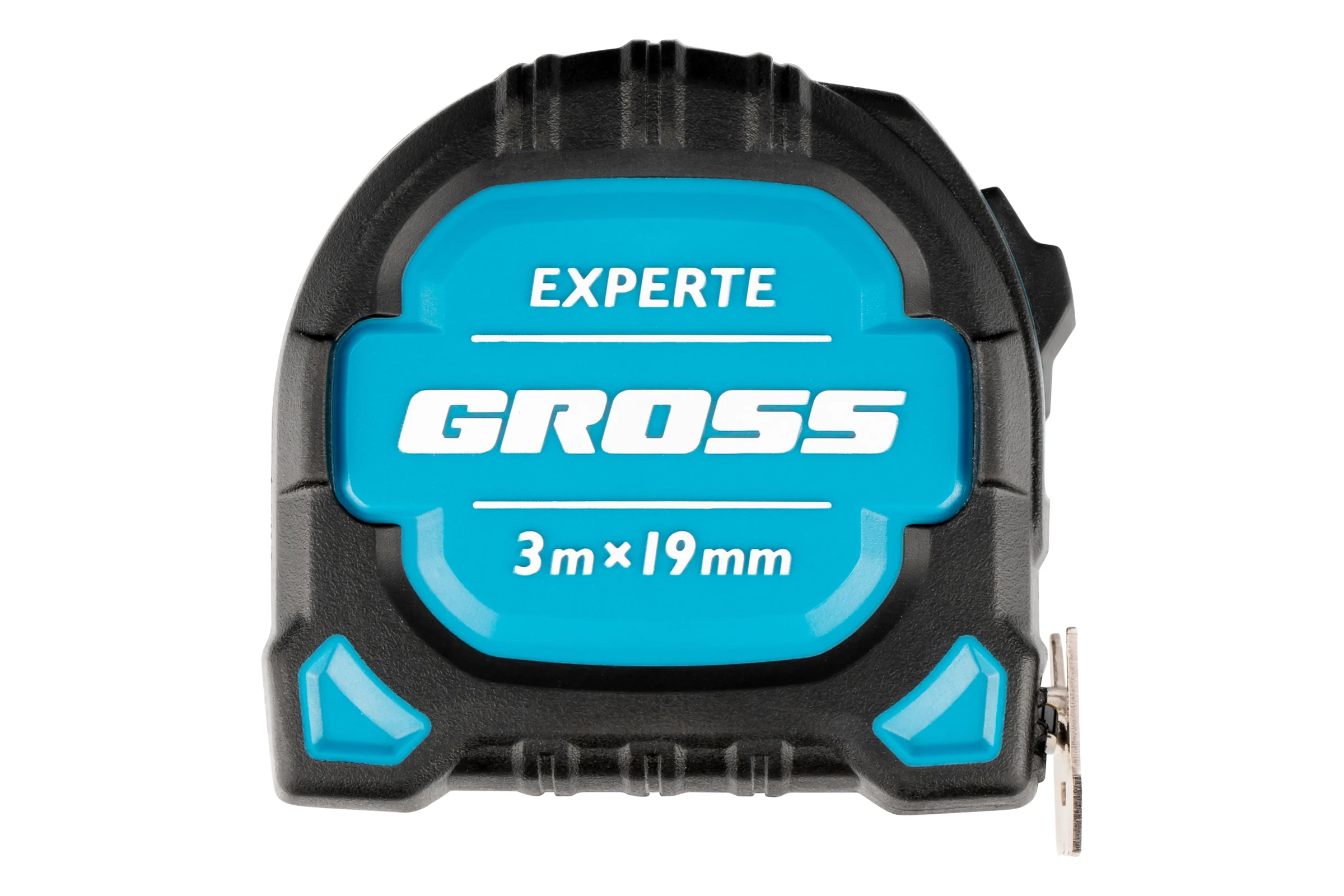 Рулетка GROSS Experte, 3 м x 19 мм, двухкомпонентный корпус, магнит, двухсторонняя разметка, нейлон 32574