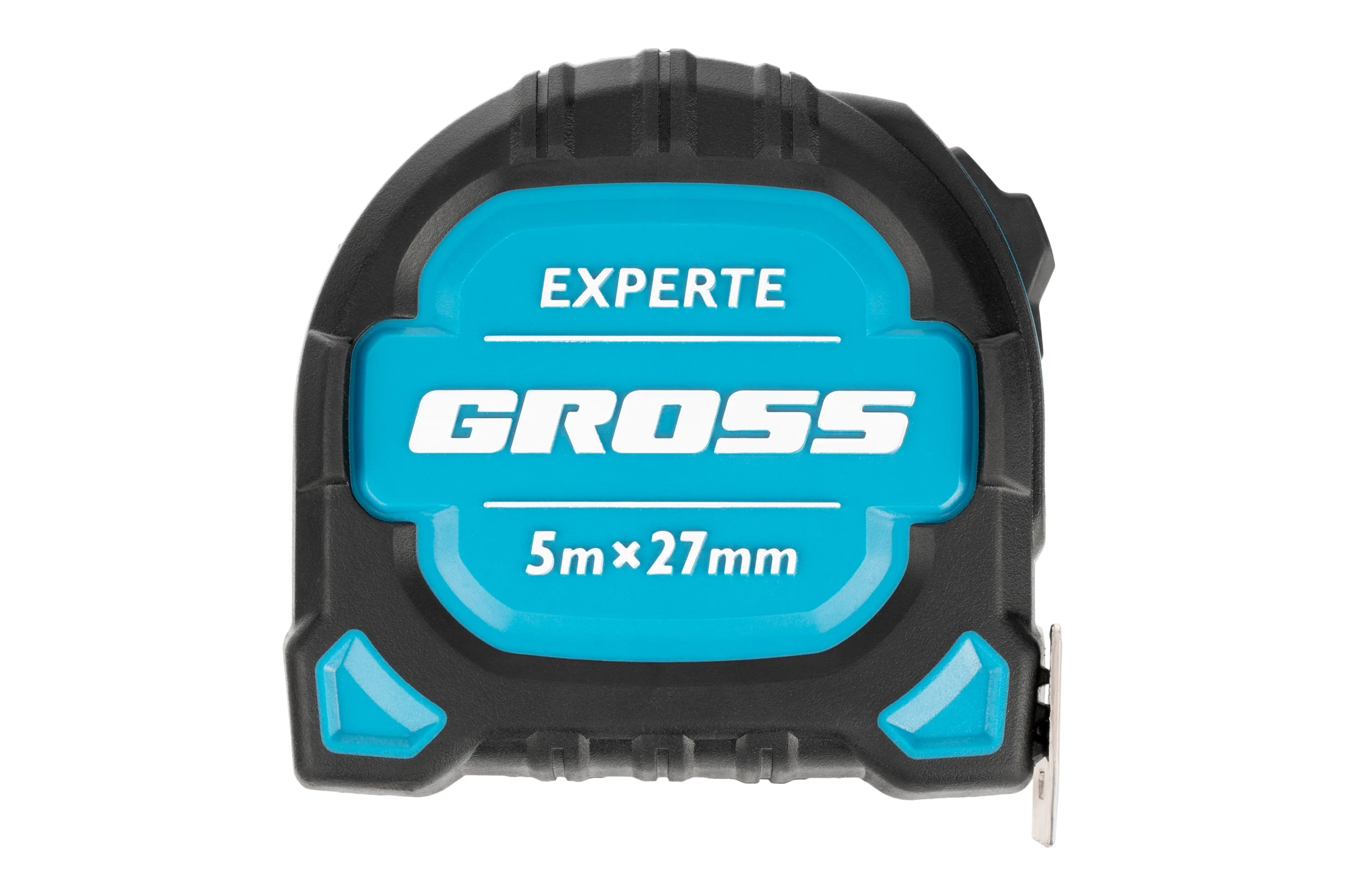 Рулетка GROSS Experte, 5 м x 27 мм, двухкомпонентный корпус, магнит, двухсторонняя разметка, нейлон 32575