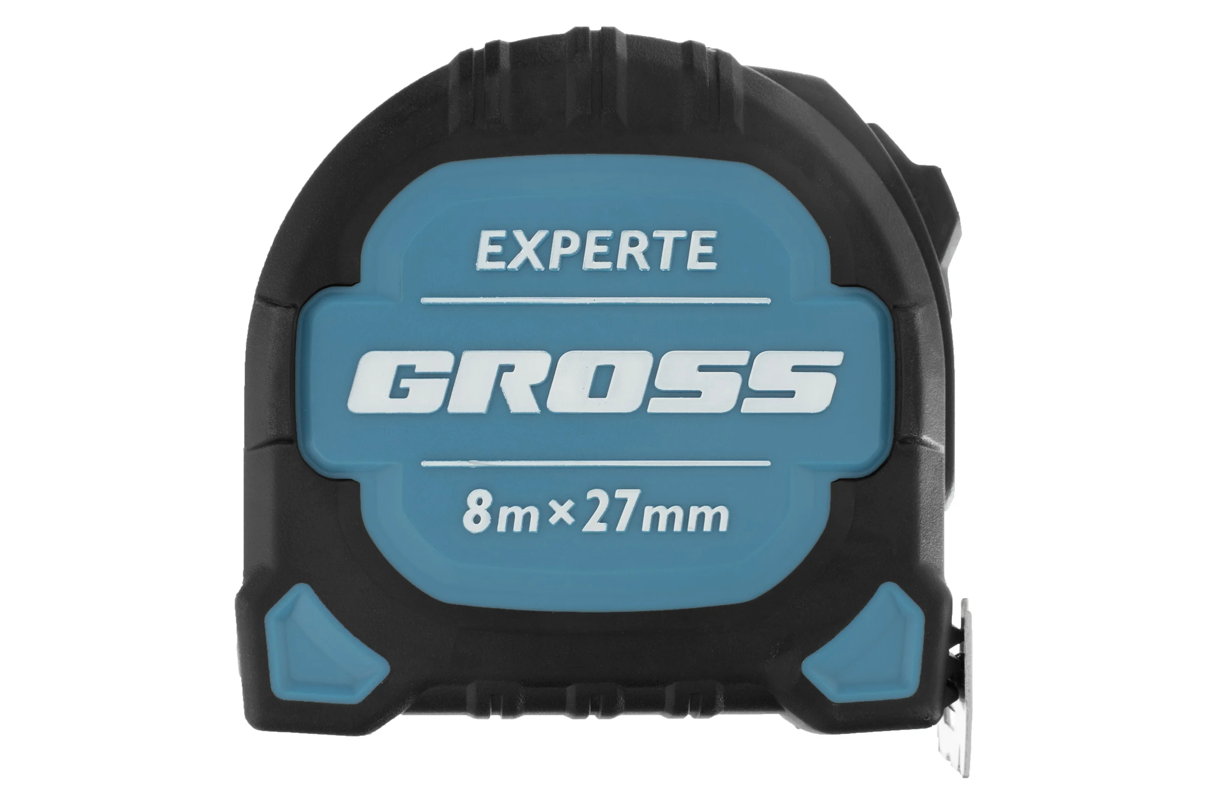 Рулетка GROSS Experte, 8 м x 27 мм, двухкомпонентный корпус, магнит, двухсторонняя разметка, нейлон 32576