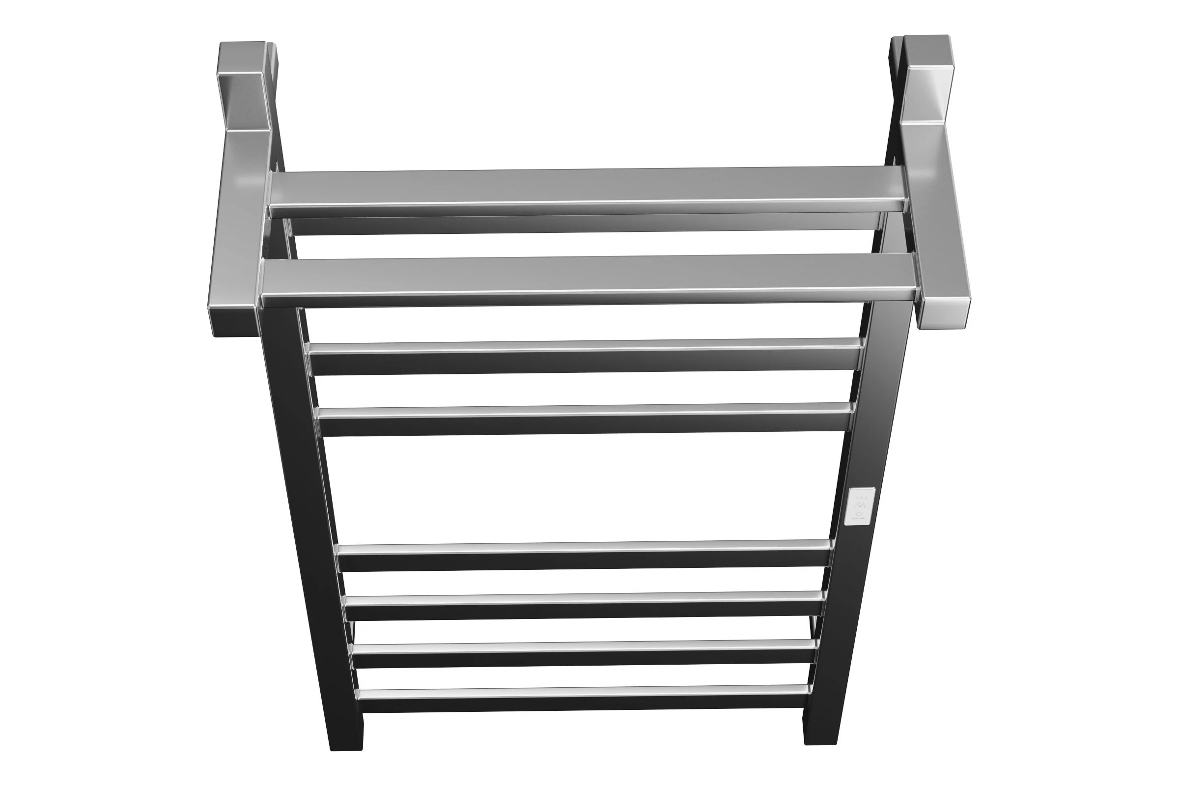 Электрический профильный полотенцесушитель с полкой Bauedge BAU Hotel Shelf 50x80, 6 планок, универсальный, нерж. сталь полированная DB-0005
