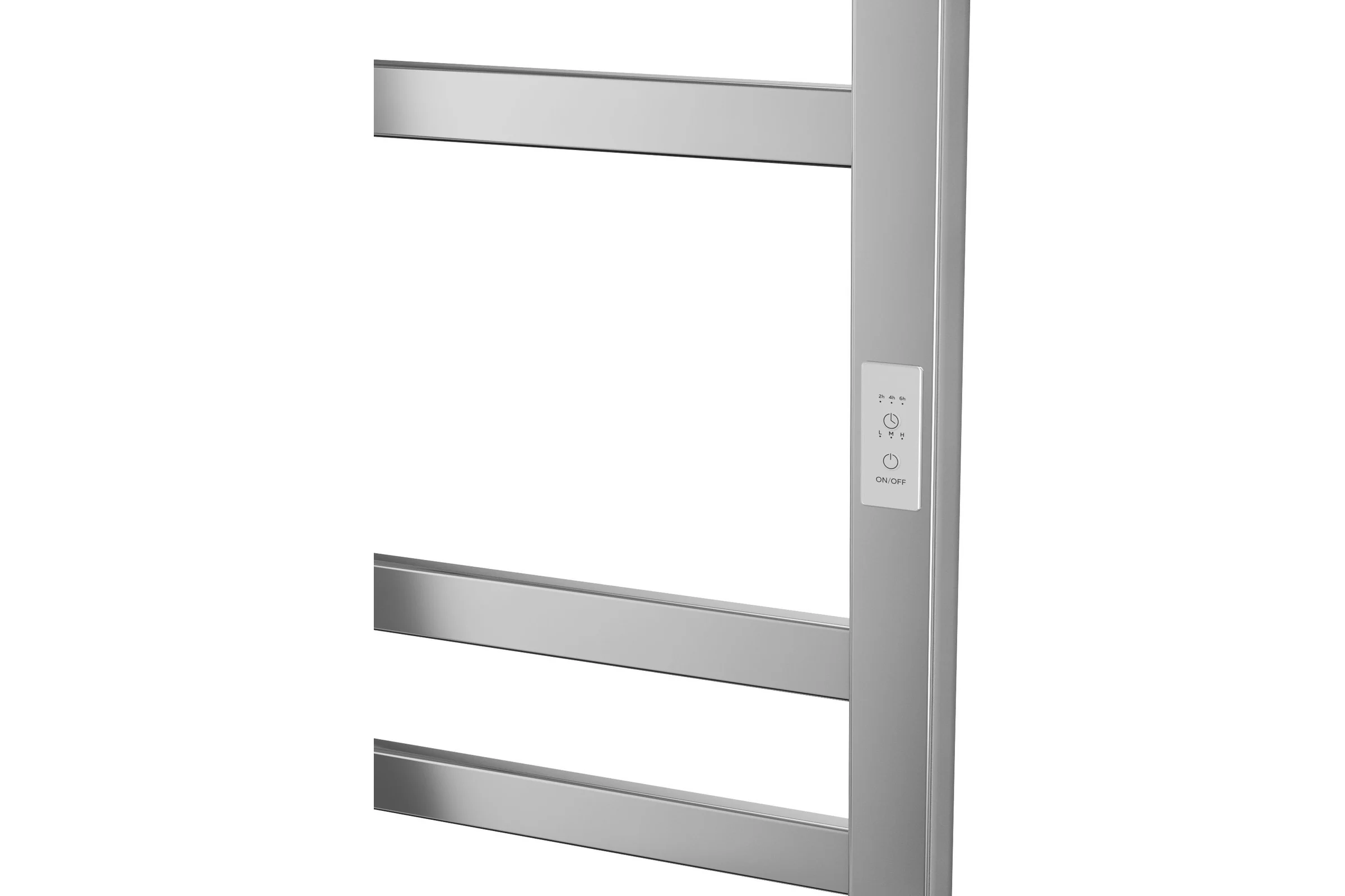 Электрический профильный полотенцесушитель с полкой Bauedge BAU Hotel Shelf 50x80, 6 планок, универсальный, нерж. сталь полированная DB-0005