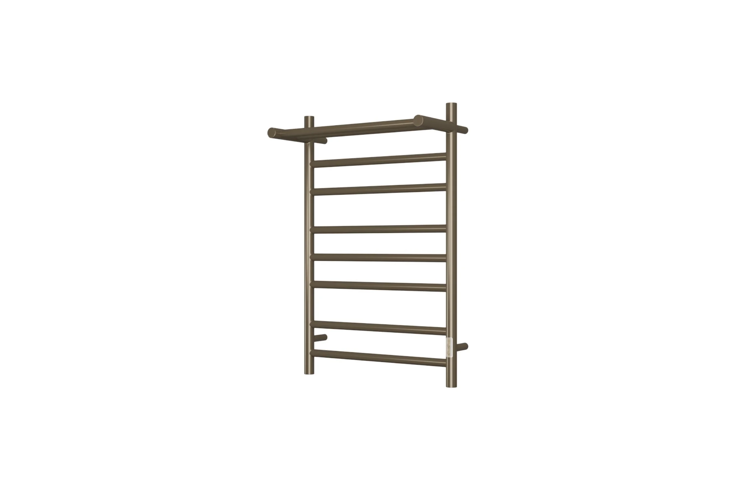 Электрический полотенцесушитель с полкой Bauedge BAU Stil Shelf 50x80, 7 планок, универсальный, антикварная бронза DB-0025