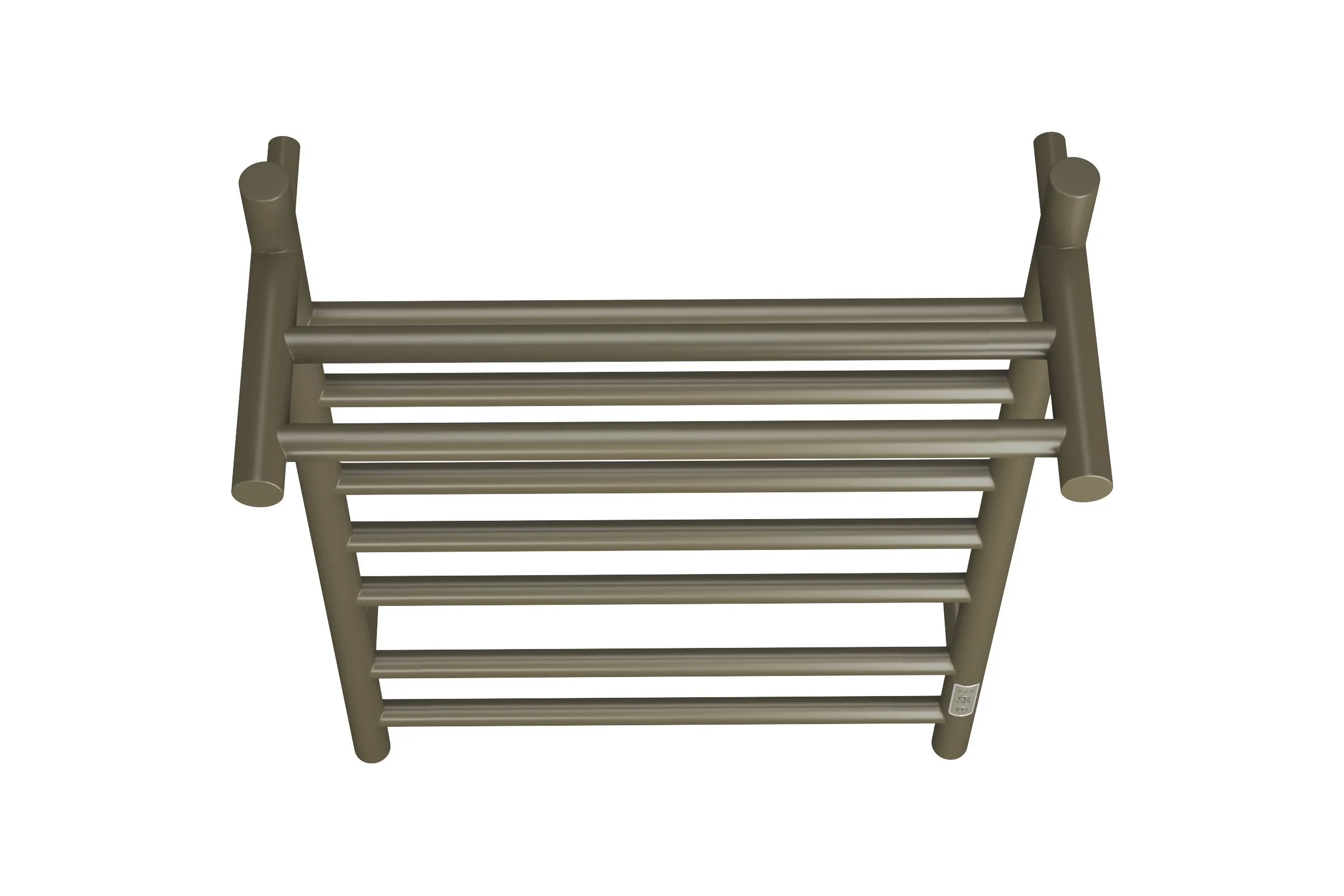 Электрический полотенцесушитель с полкой Bauedge BAU Stil Shelf 50x80, 7 планок, универсальный, антикварная бронза DB-0025