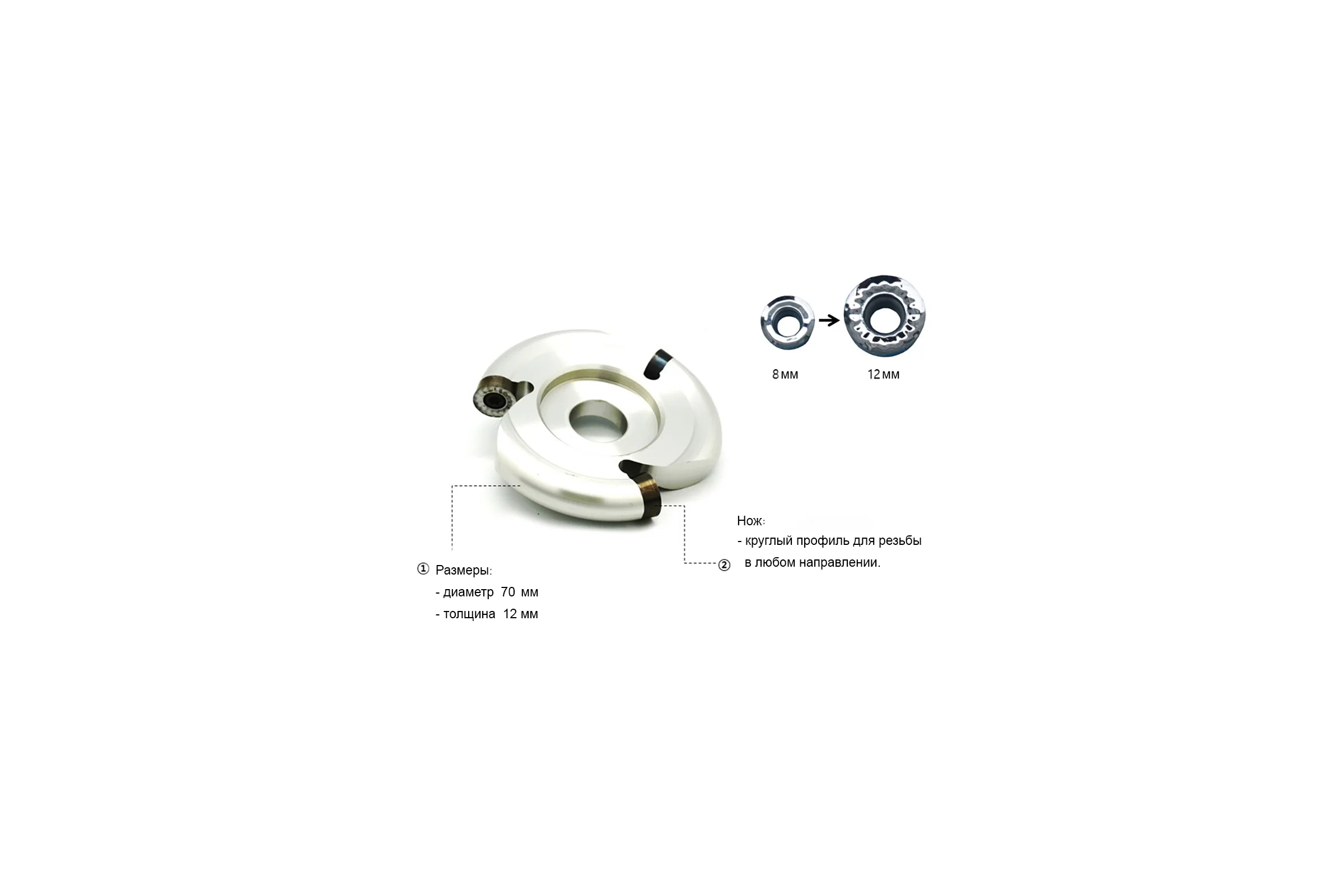 Диск шлифовальный Circular Cutter 3", 12 мм MANPA М00016528