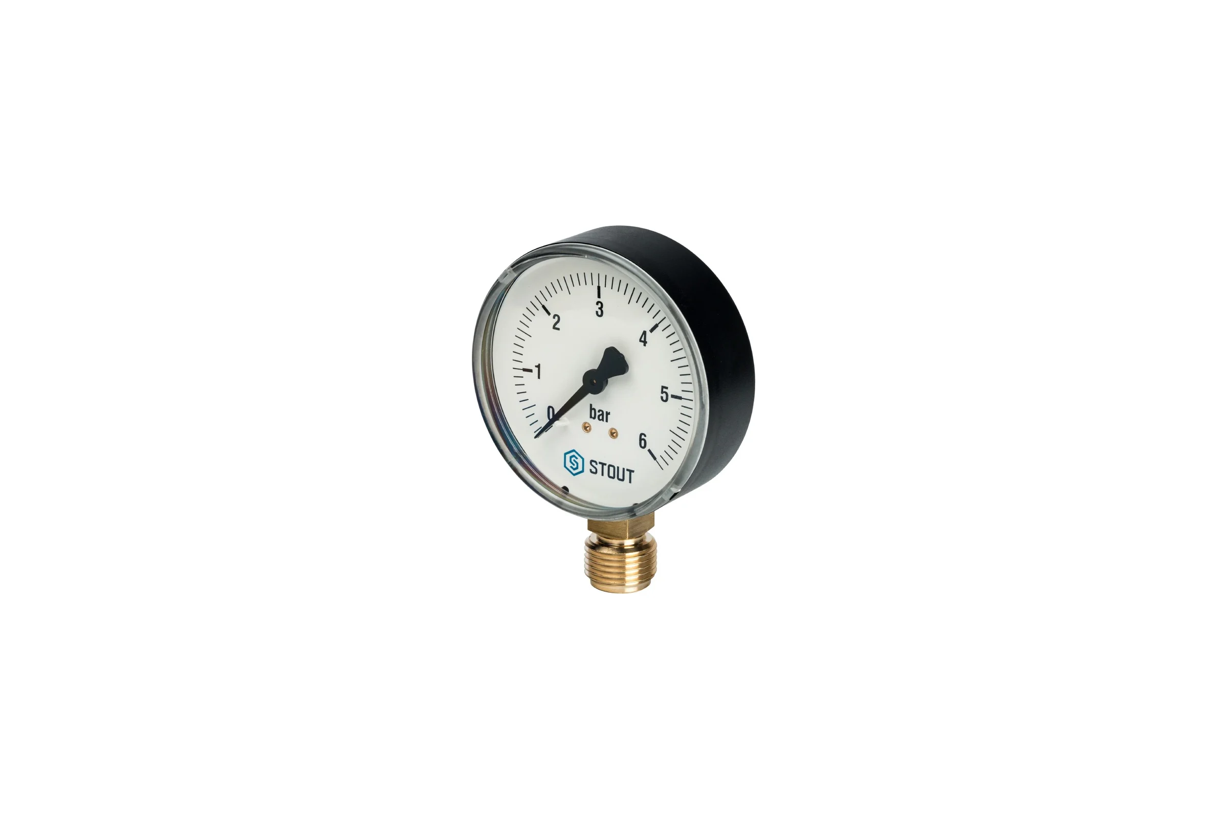 Манометр радиальный Корпус Dn 80 мм, 1/2" STOUT RG008Q0C199OH0