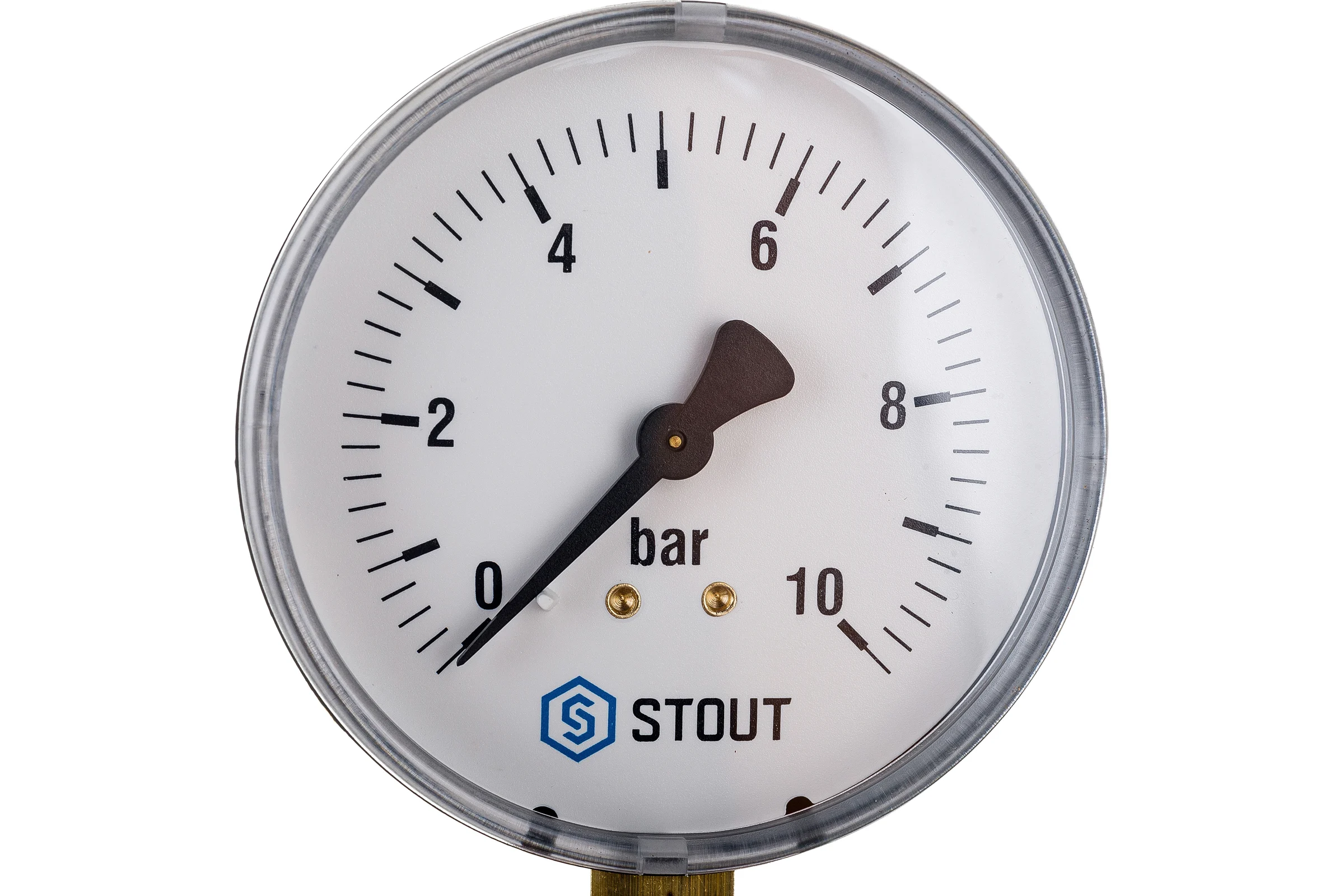 Манометр радиальный Корпус Dn 80 мм, 1/2" STOUT RG008Q0C19GGHC