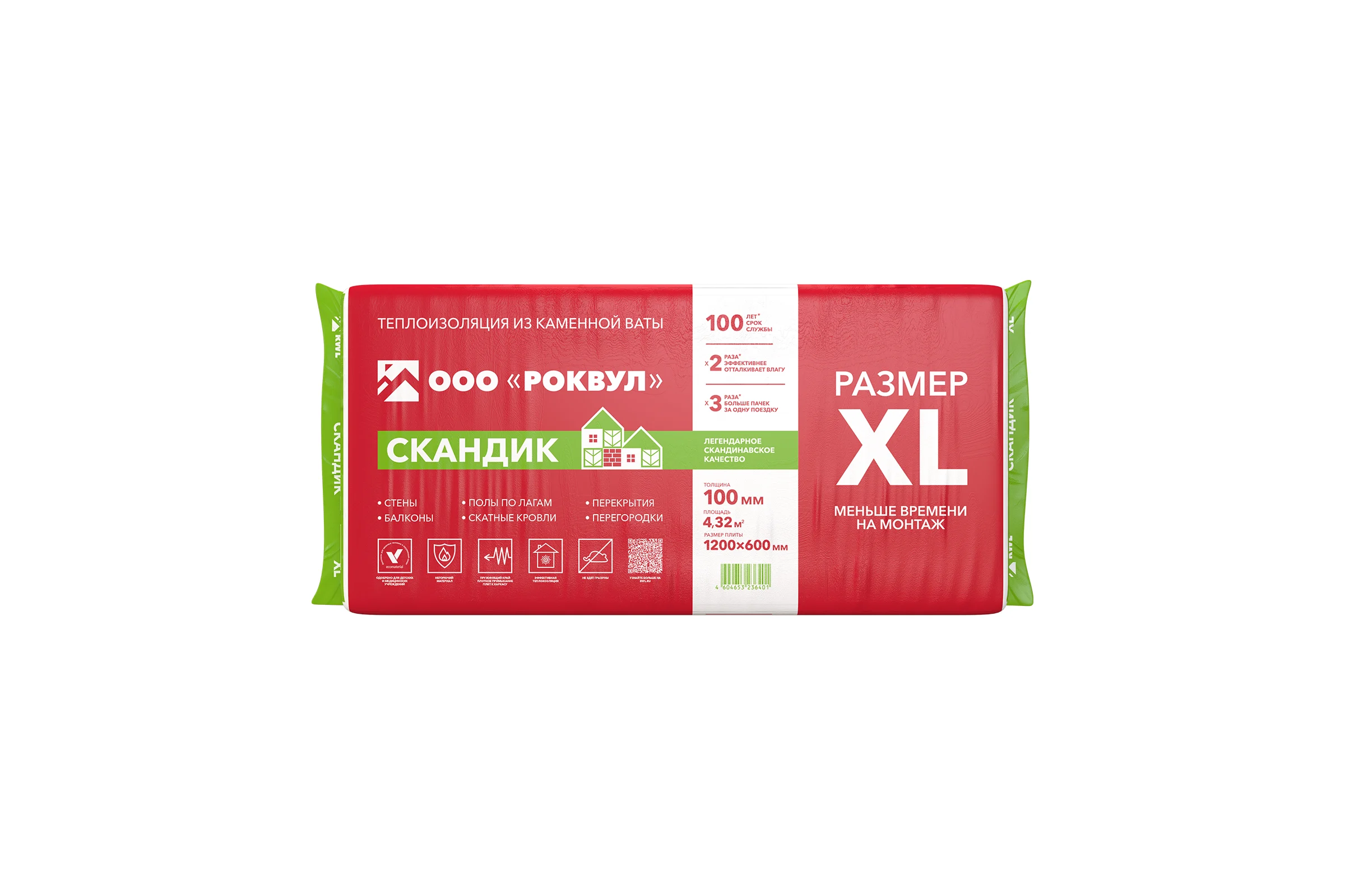 Теплоизоляционная плита RWL ЛАЙТ БАТТС СКАНДИК XL 100 мм 171956