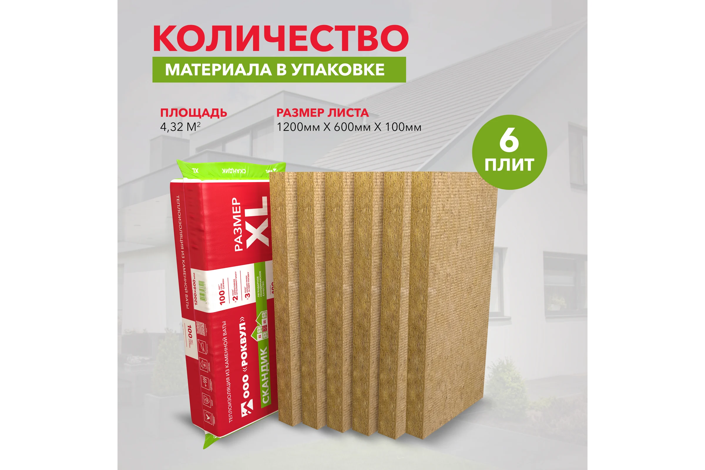 Теплоизоляционная плита RWL ЛАЙТ БАТТС СКАНДИК XL 100 мм 171956