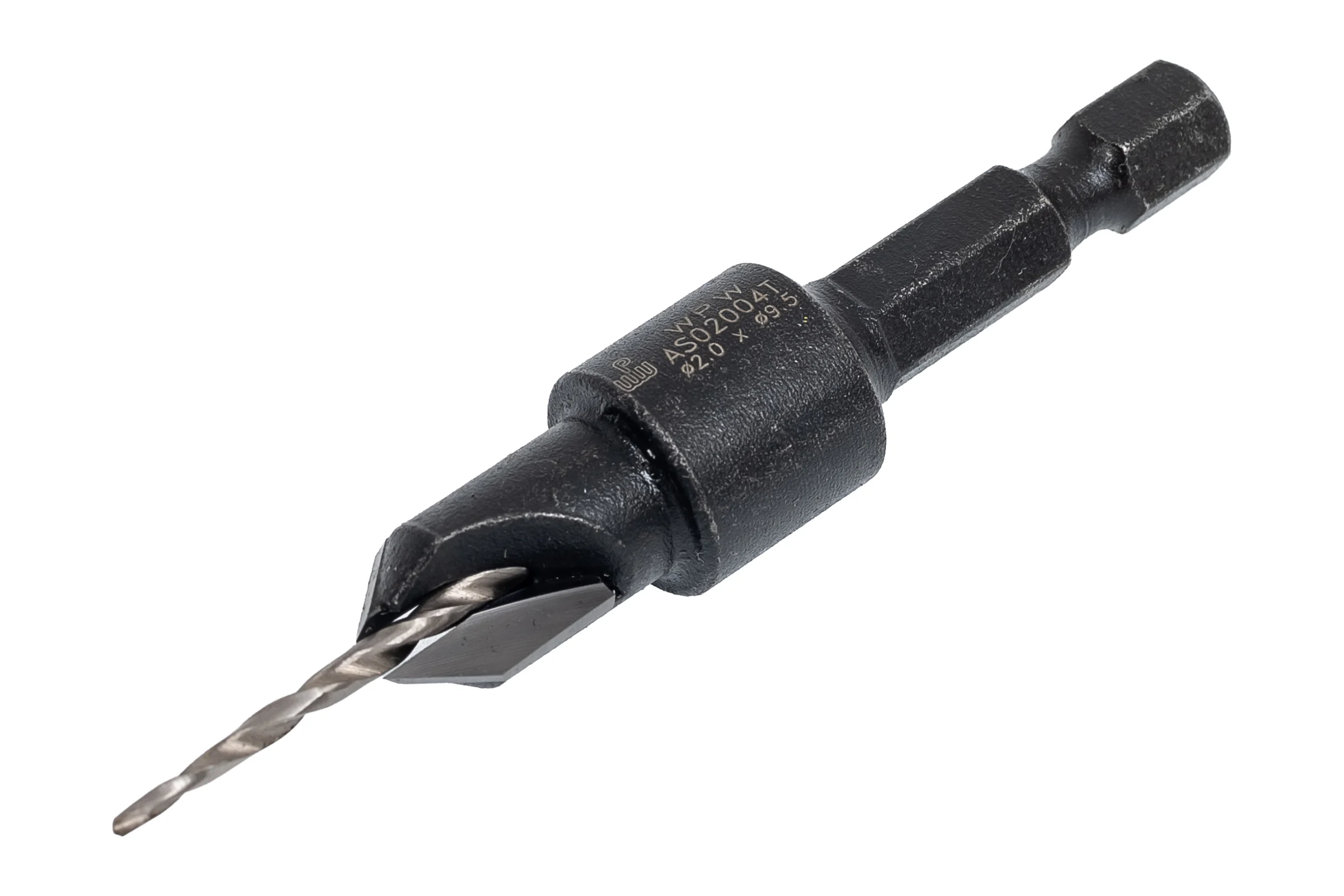 Зенковка оправка коническая со сверлом (2 мм, хвостовик HEX1/4) WPW AS02004T