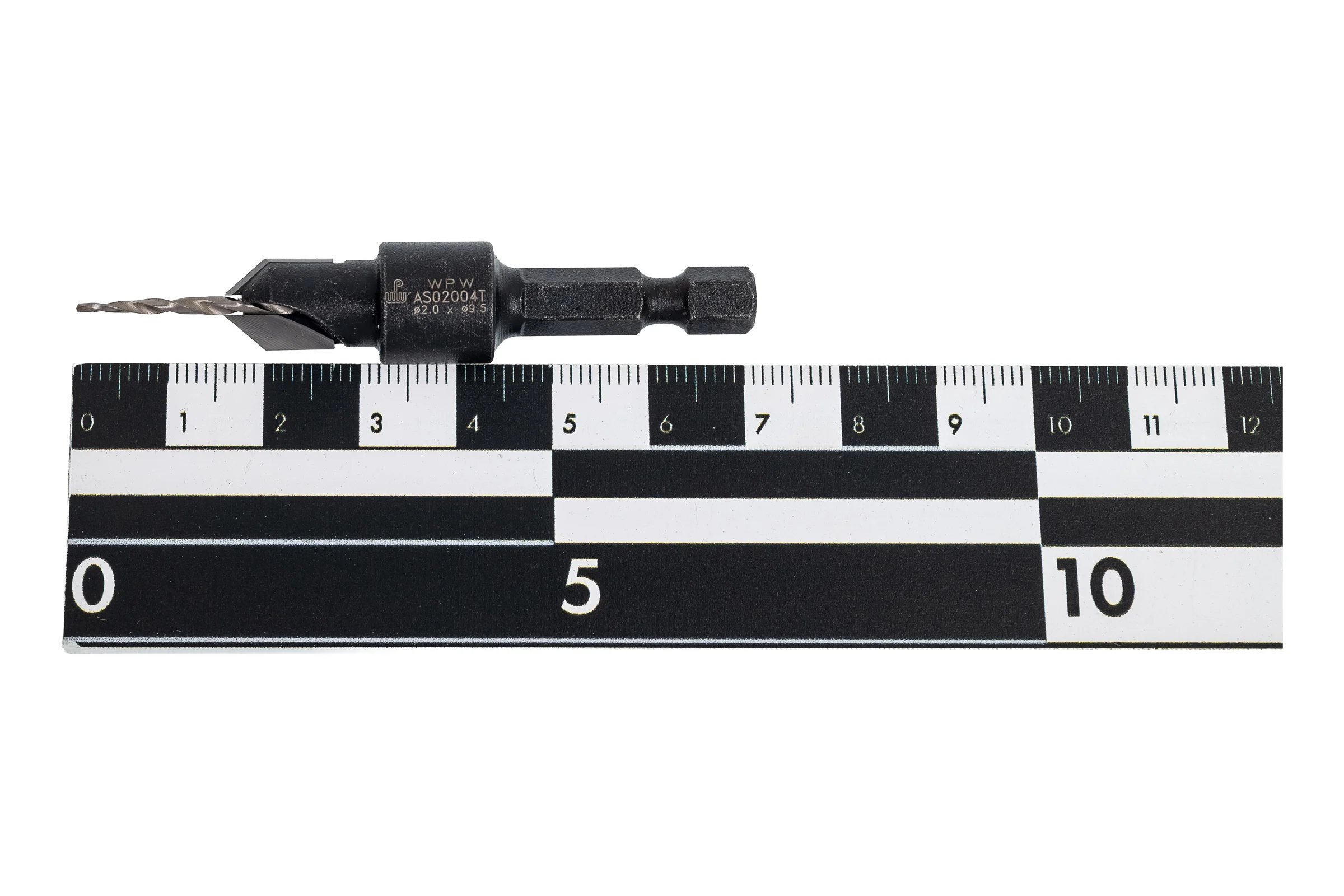 Зенковка оправка коническая со сверлом (2 мм, хвостовик HEX1/4) WPW AS02004T