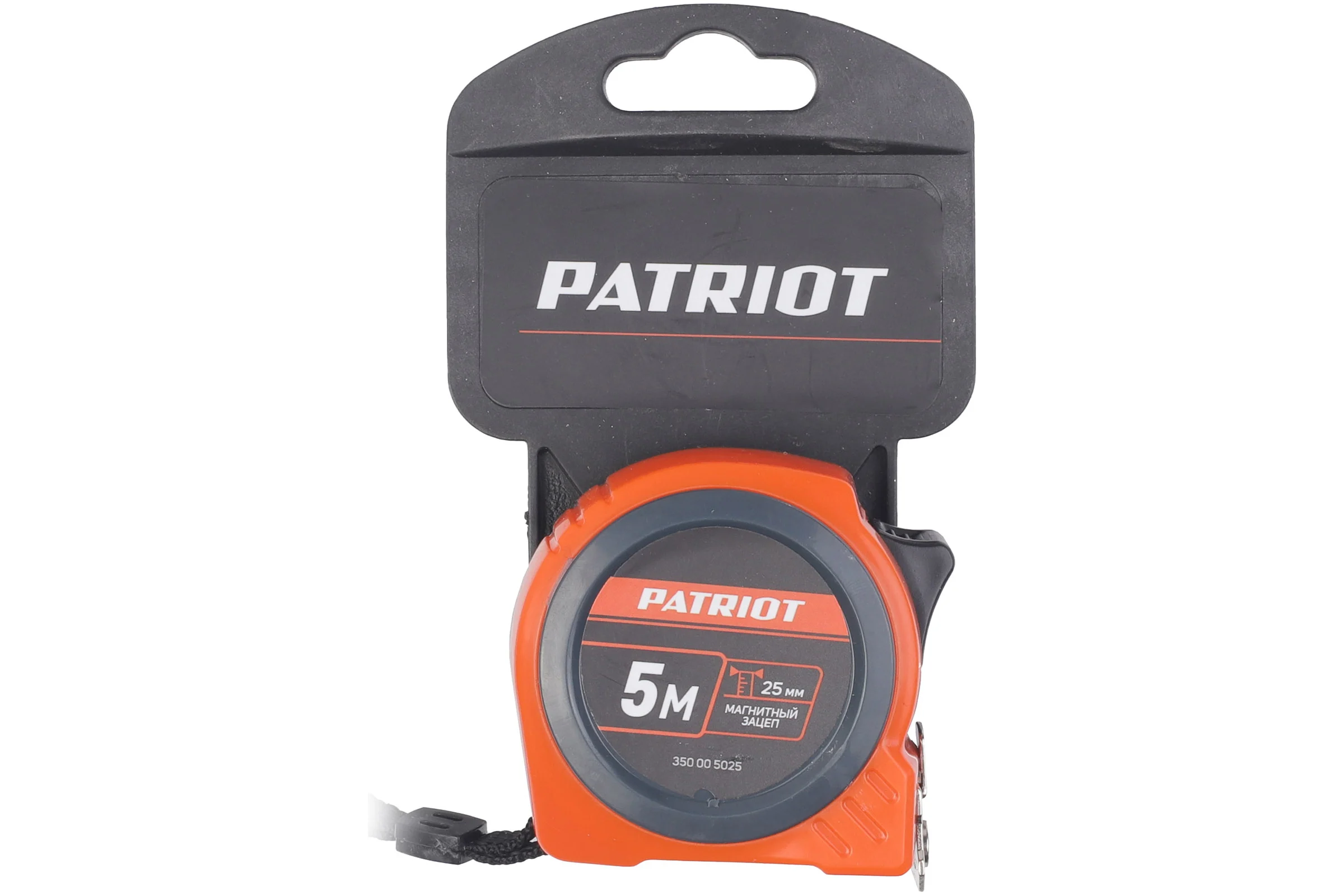 Рулетка Patriot MTP-5-25, ABS-корпус, 5м25 мм 350005025