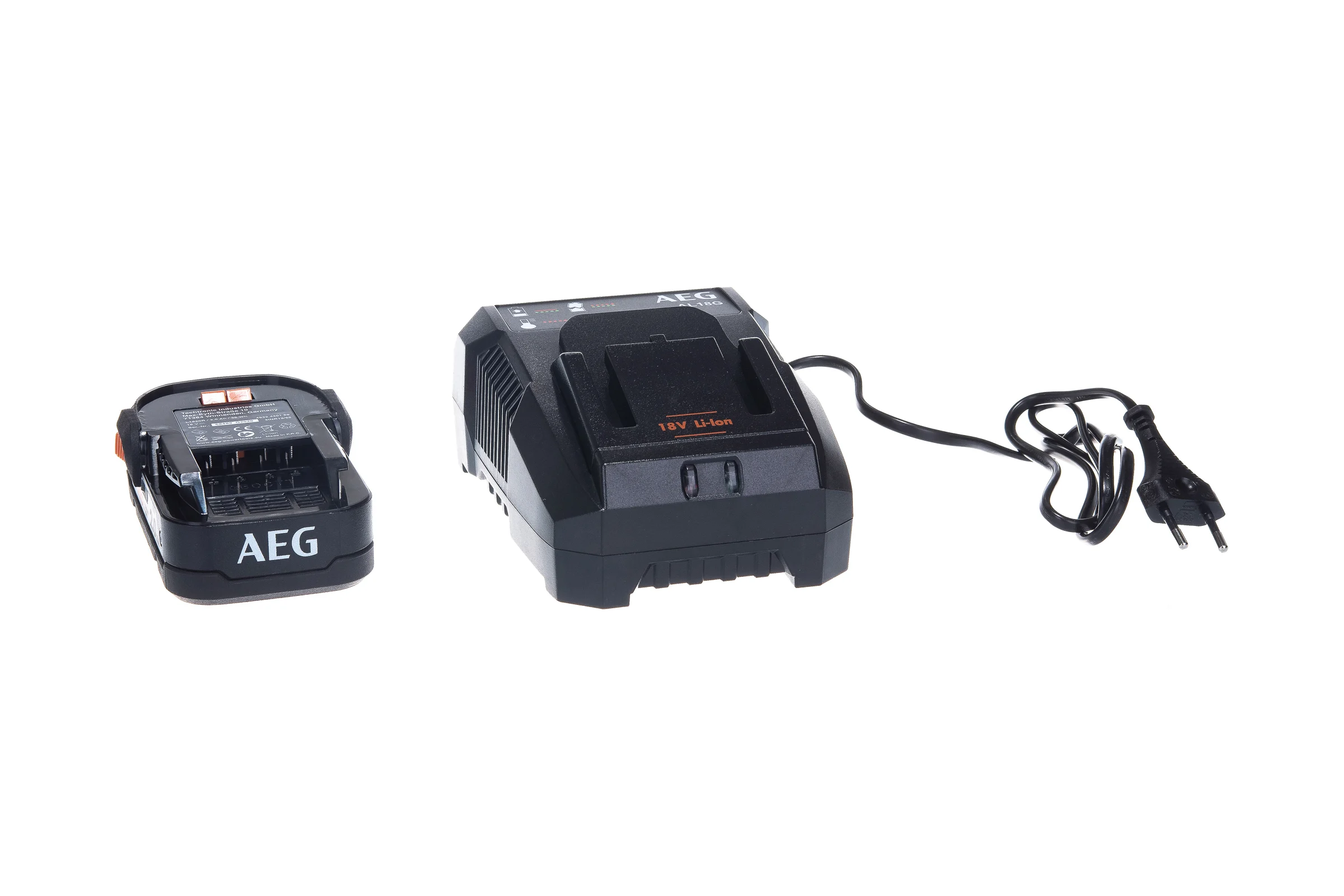 Аккумулятор (18 В; 2.0 А*ч; Li-Ion) + зарядное устройство SETL1820AL AEG 4935478072
