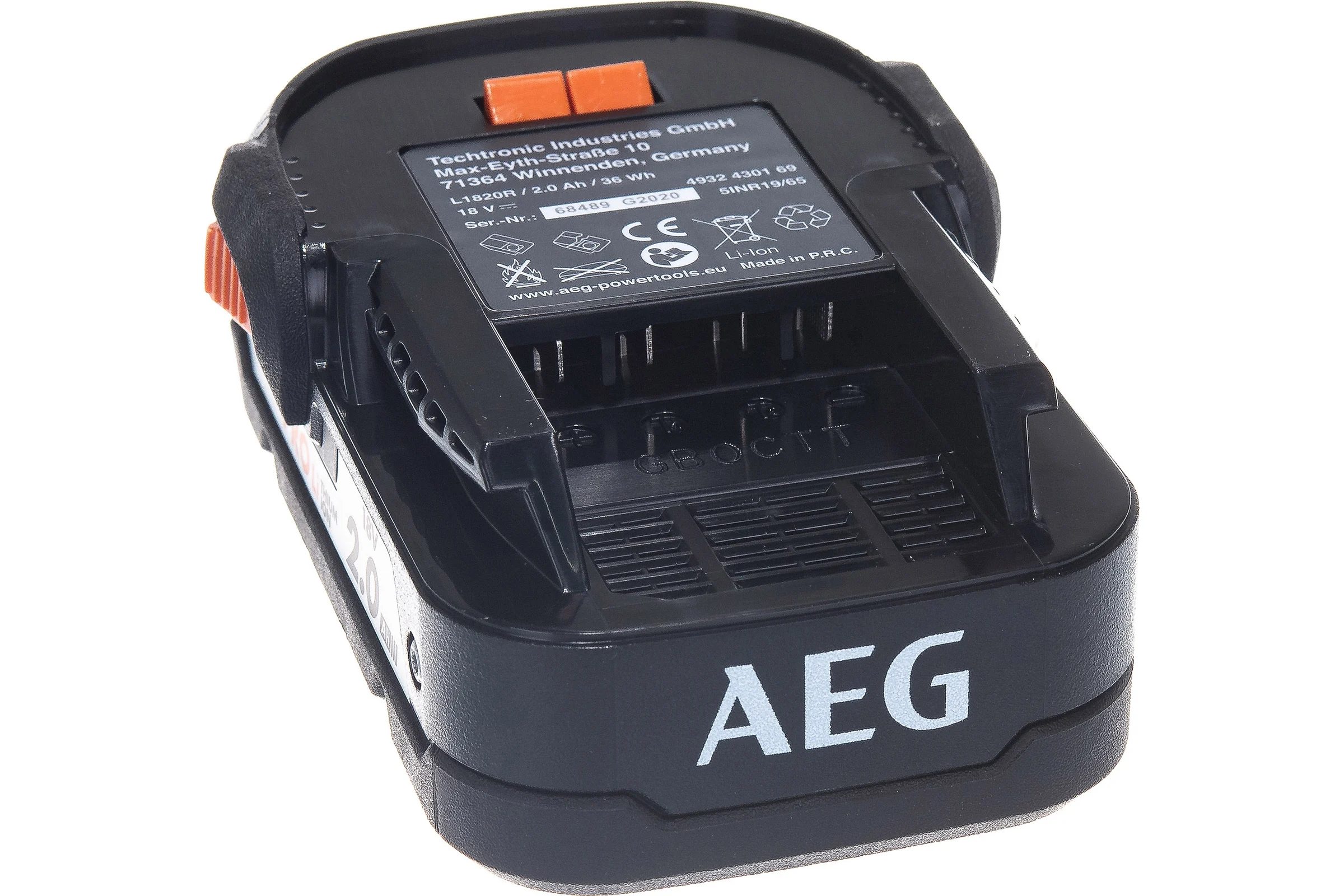 Аккумулятор (18 В; 2.0 А*ч; Li-Ion) + зарядное устройство SETL1820AL AEG 4935478072