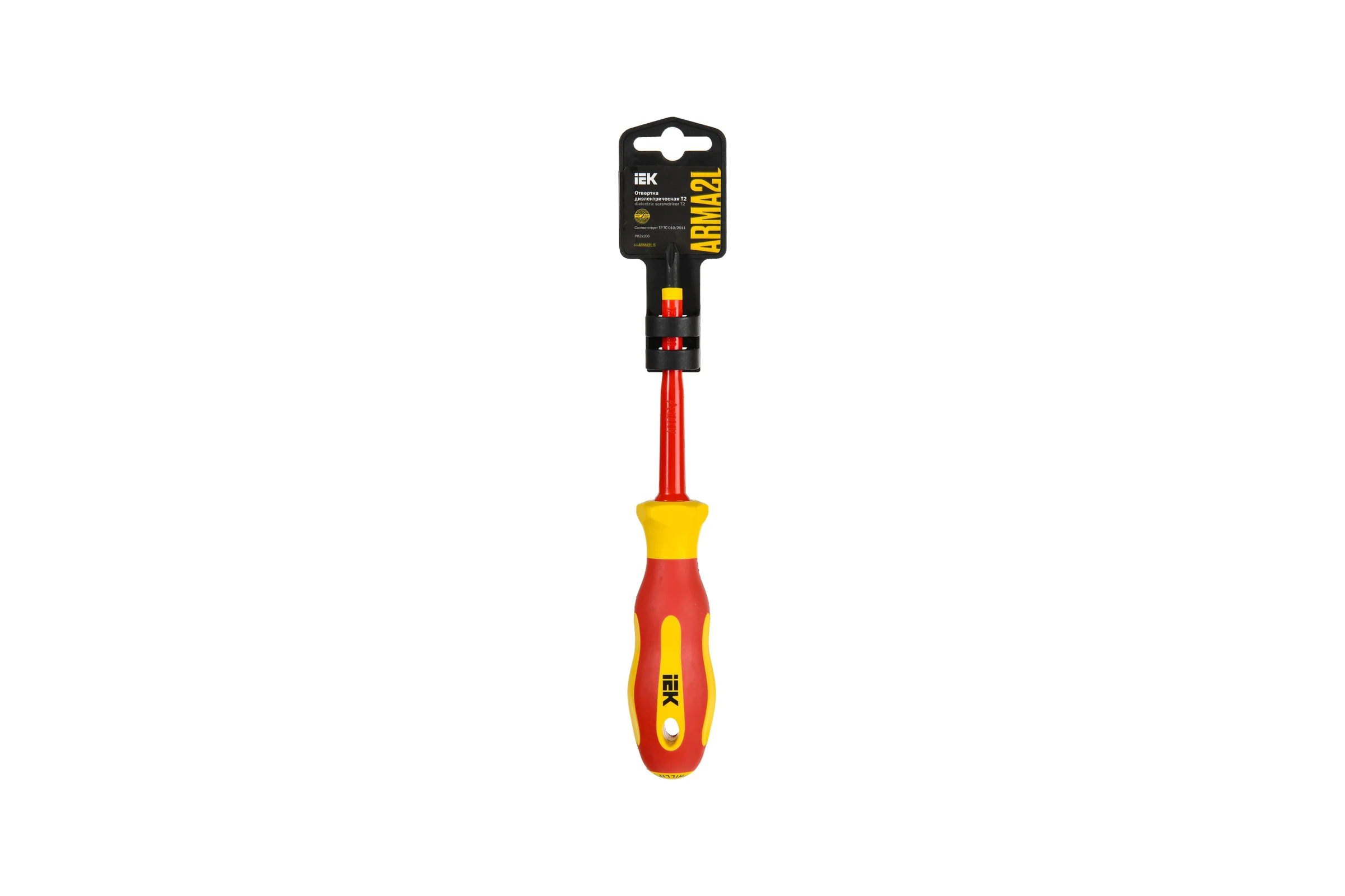 Отвертка IEK Arma2l 5 диэлектрическая ph2x100 т2 A2L5-SC30-T2-PH-20-100