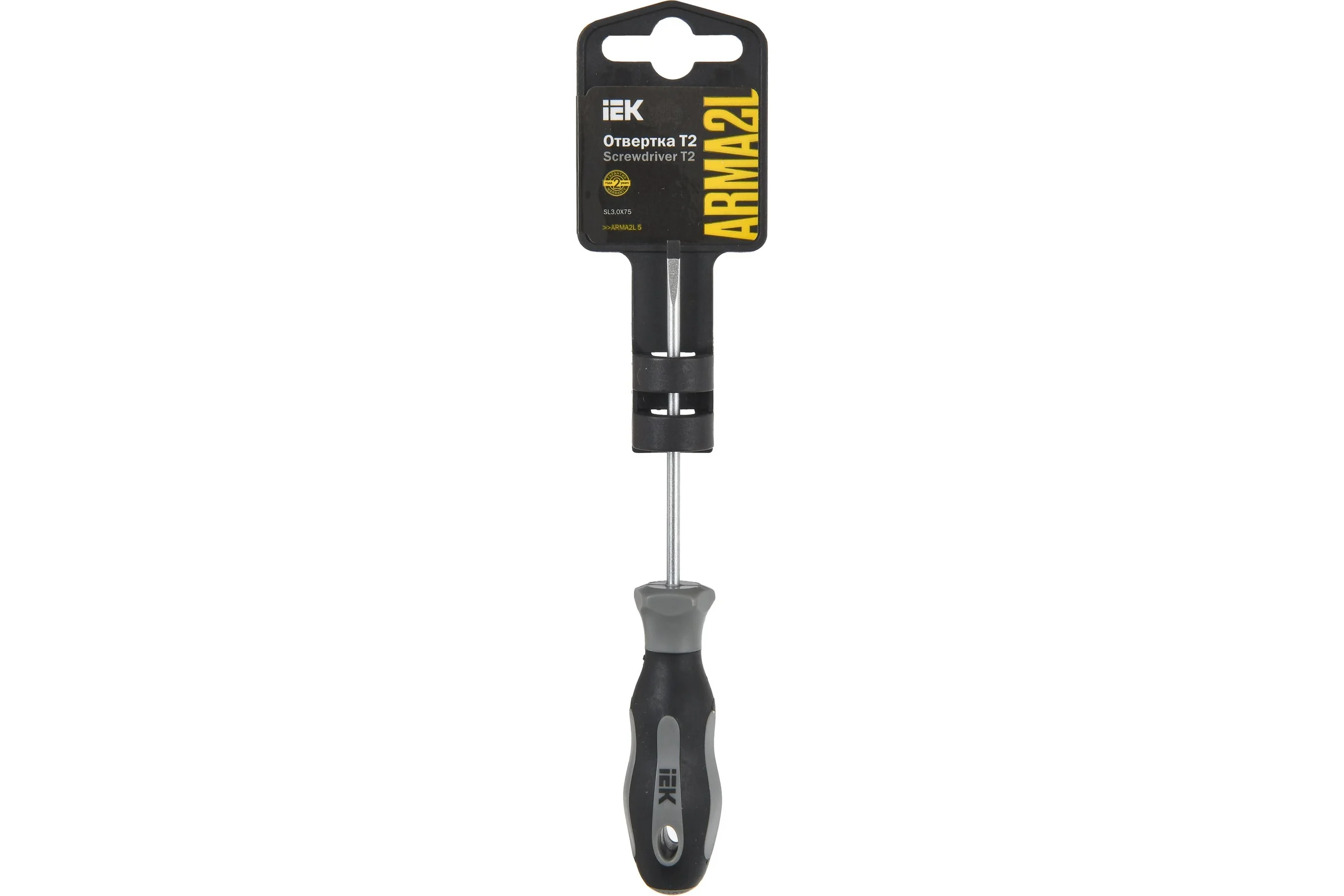 Отвертка IEK Arma2l 5 sl3,0x75 т3 A2L5-SC10-T3-SL-30-075