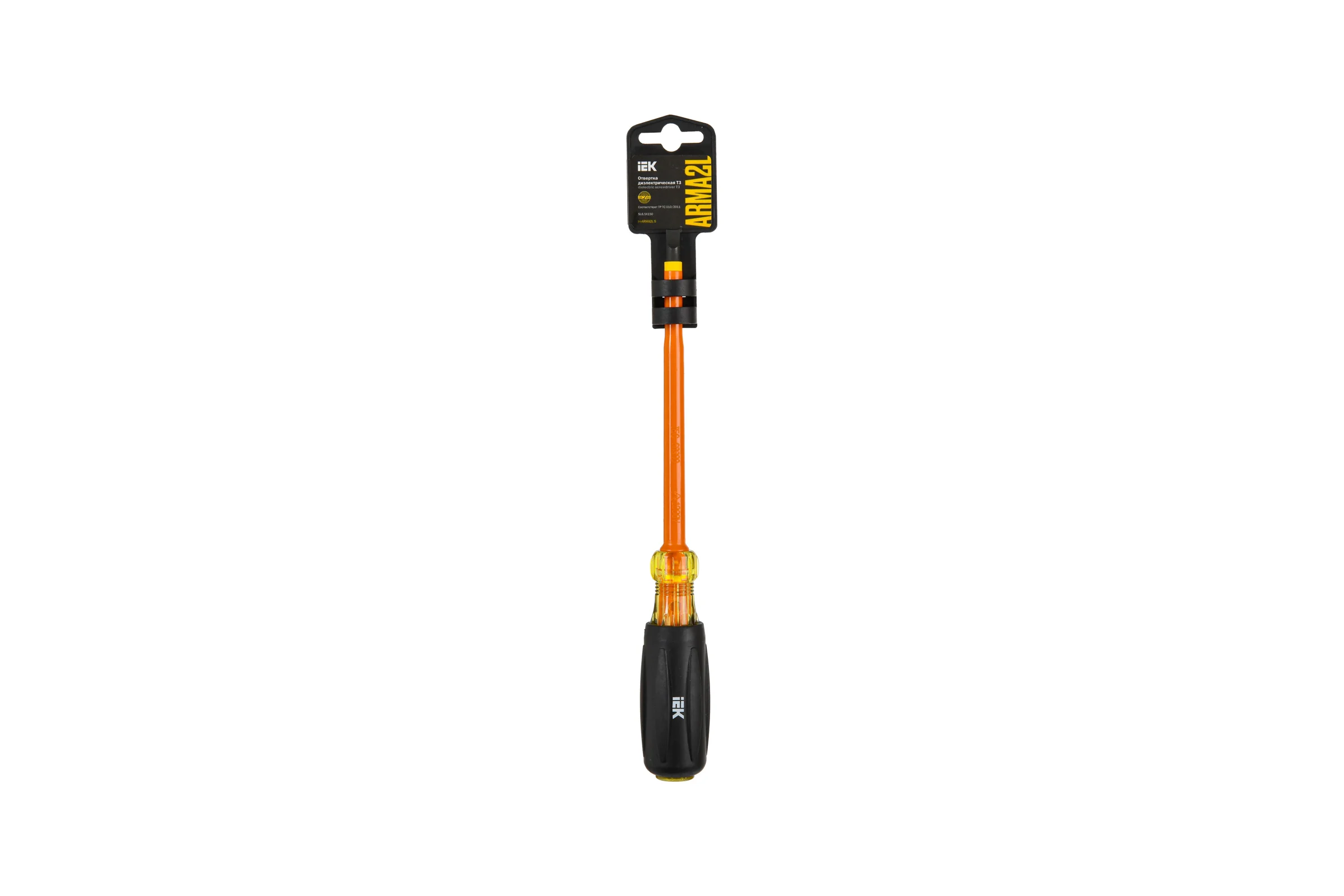 Отвертка IEK Arma2l 5 диэлектрическая sl6,5x150 т3 A2L5-SC30-T3-SL-65-150