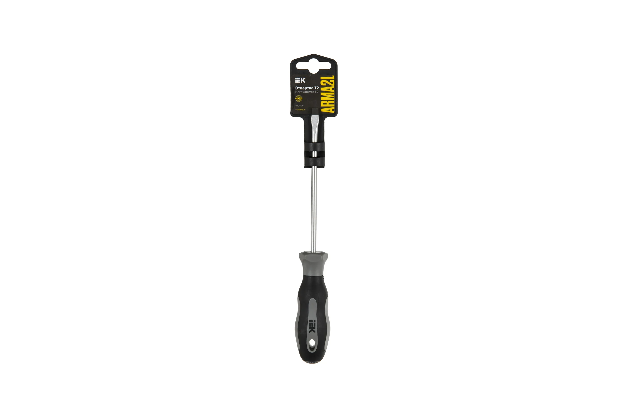 Отвертка IEK Arma2l 5 sl5,5x125 т2 A2L5-SC10-T2-SL-55-125