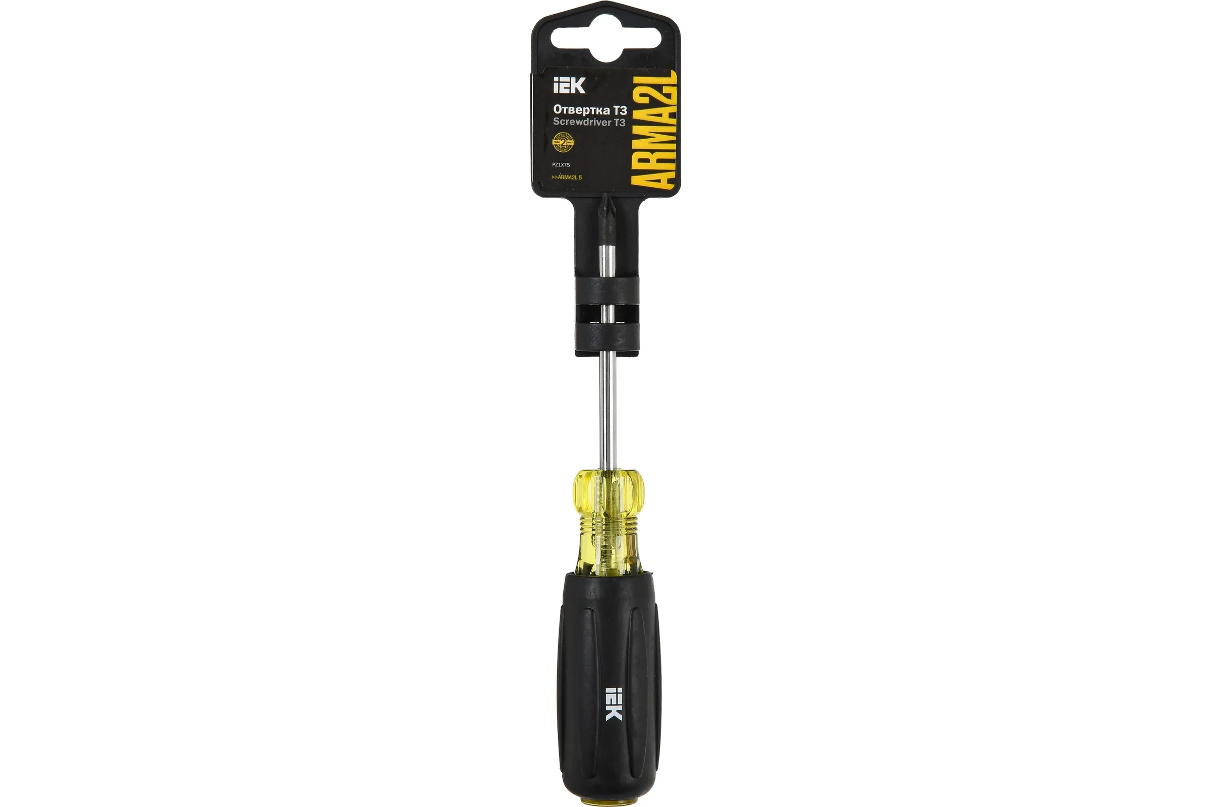Отвертка IEK Arma2l 5 pz1x75 т3 A2L5-SC10-T3-PZ-10-075