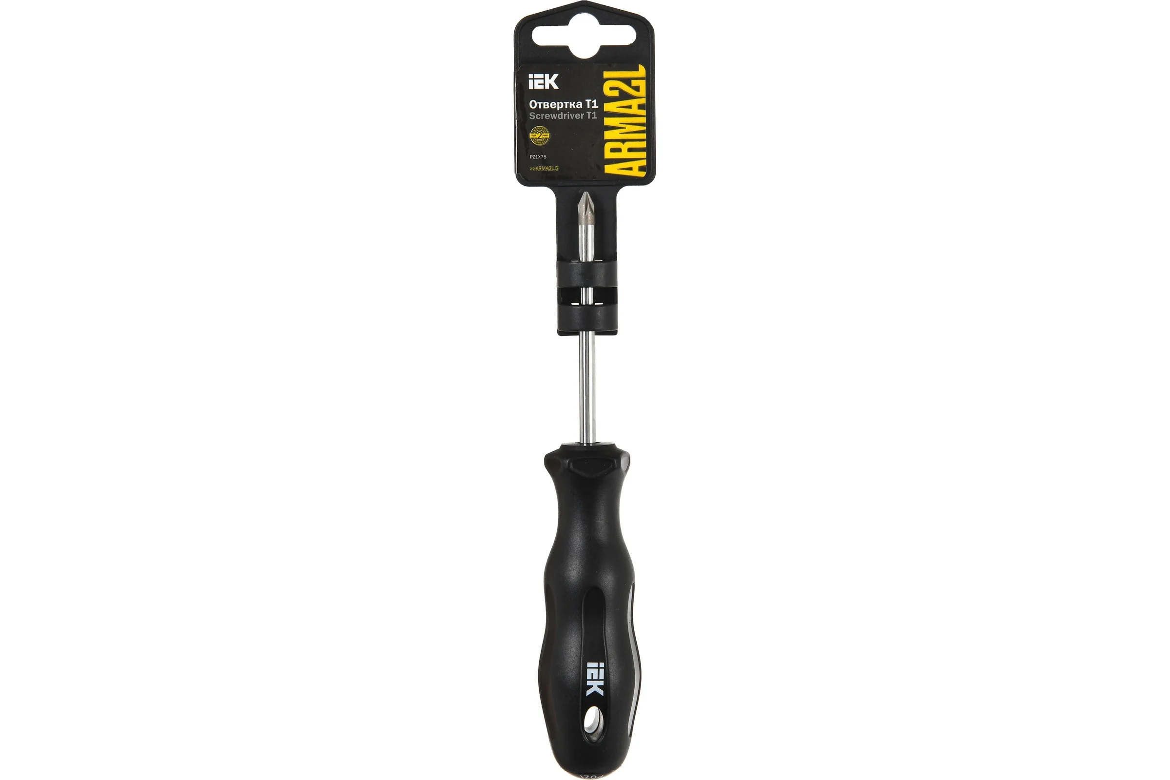 Отвертка IEK Arma2l 5 pz1x75 т1 A2L5-SC10-T1-PZ-10-075