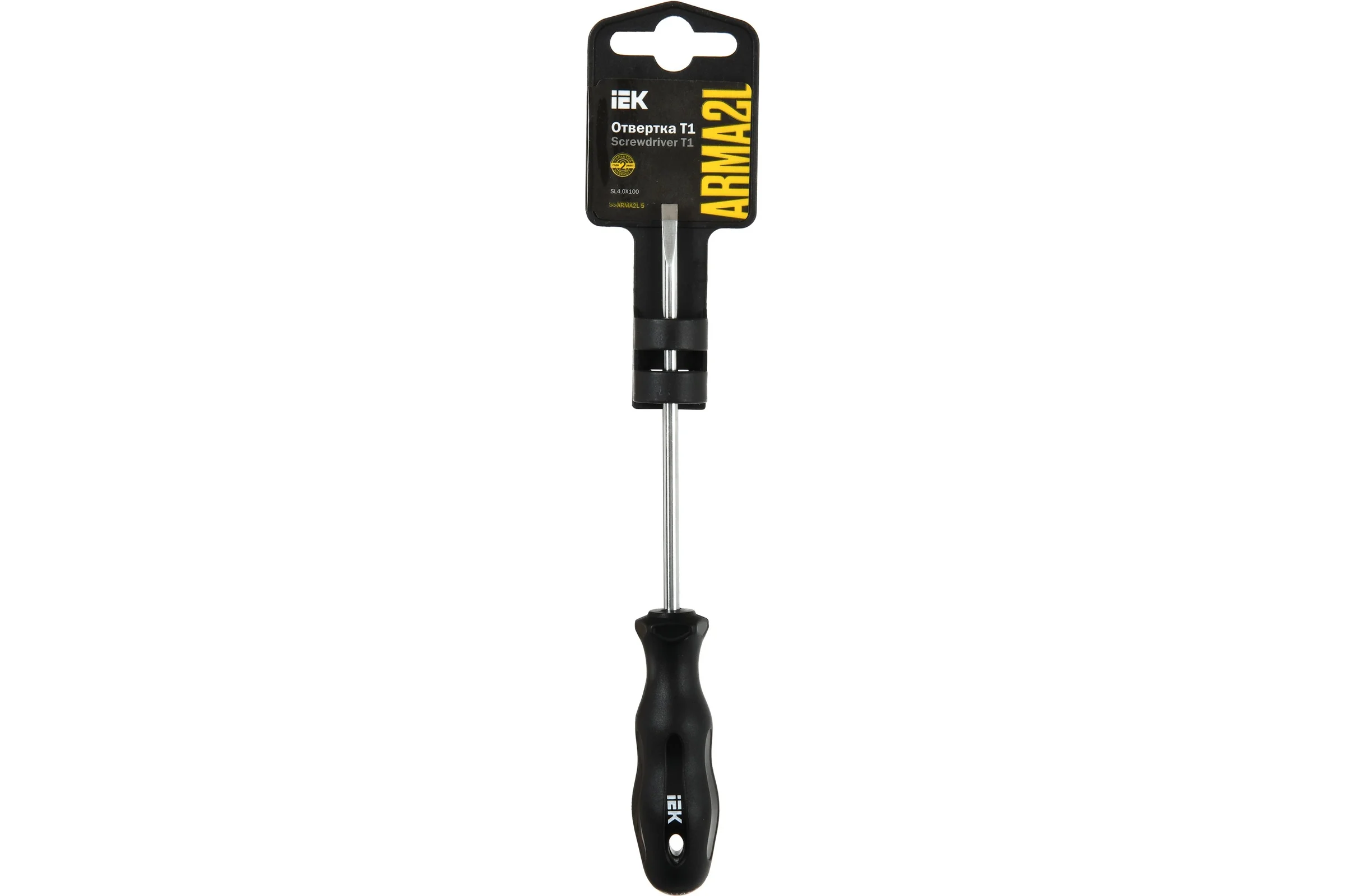 Отвертка IEK Arma2l 5 sl4,0x100 т1 A2L5-SC10-T1-SL-40-100