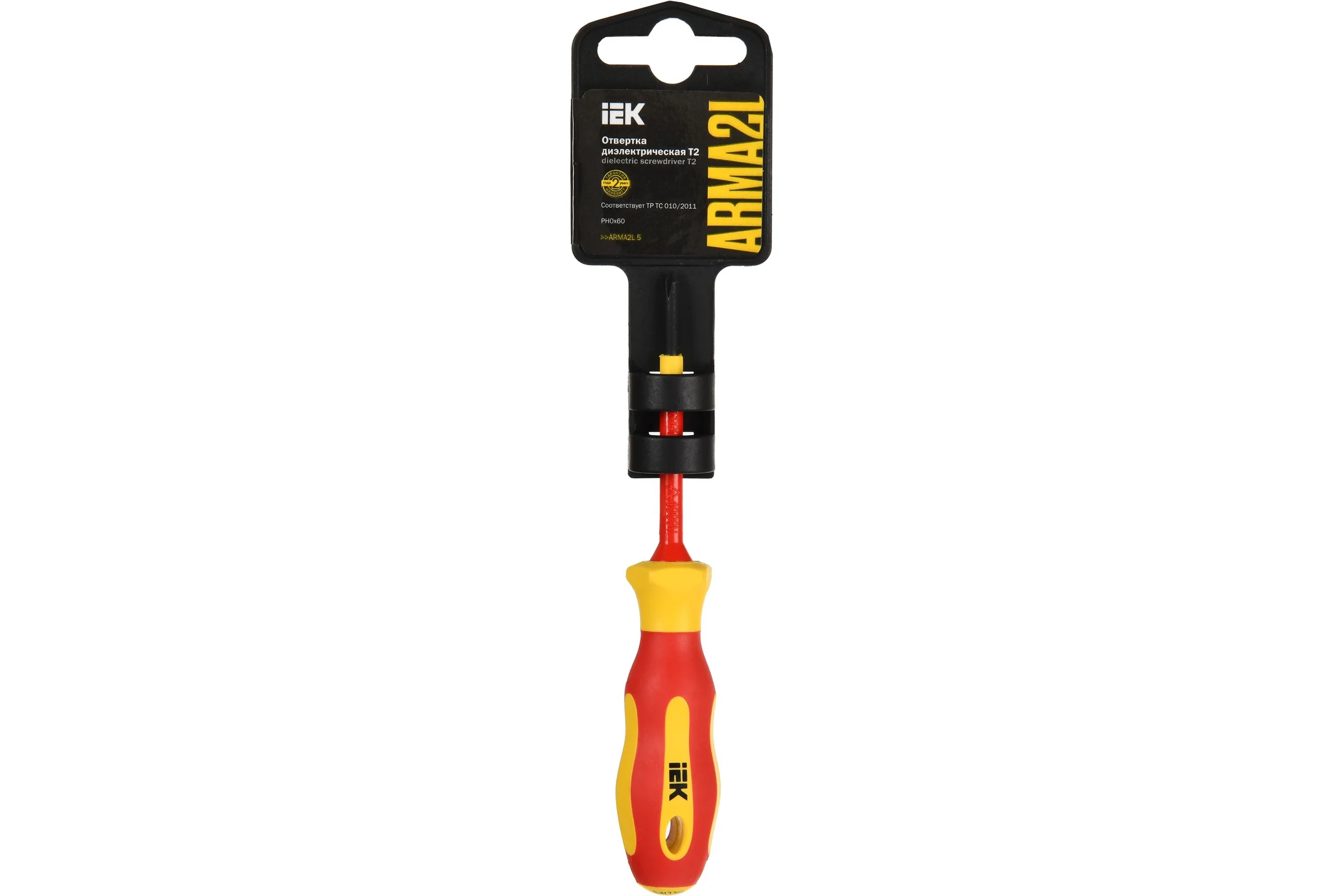 Отвертка IEK Arma2l 5 диэлектрическая ph0x60 т2 A2L5-SC30-T2-PH-00-060