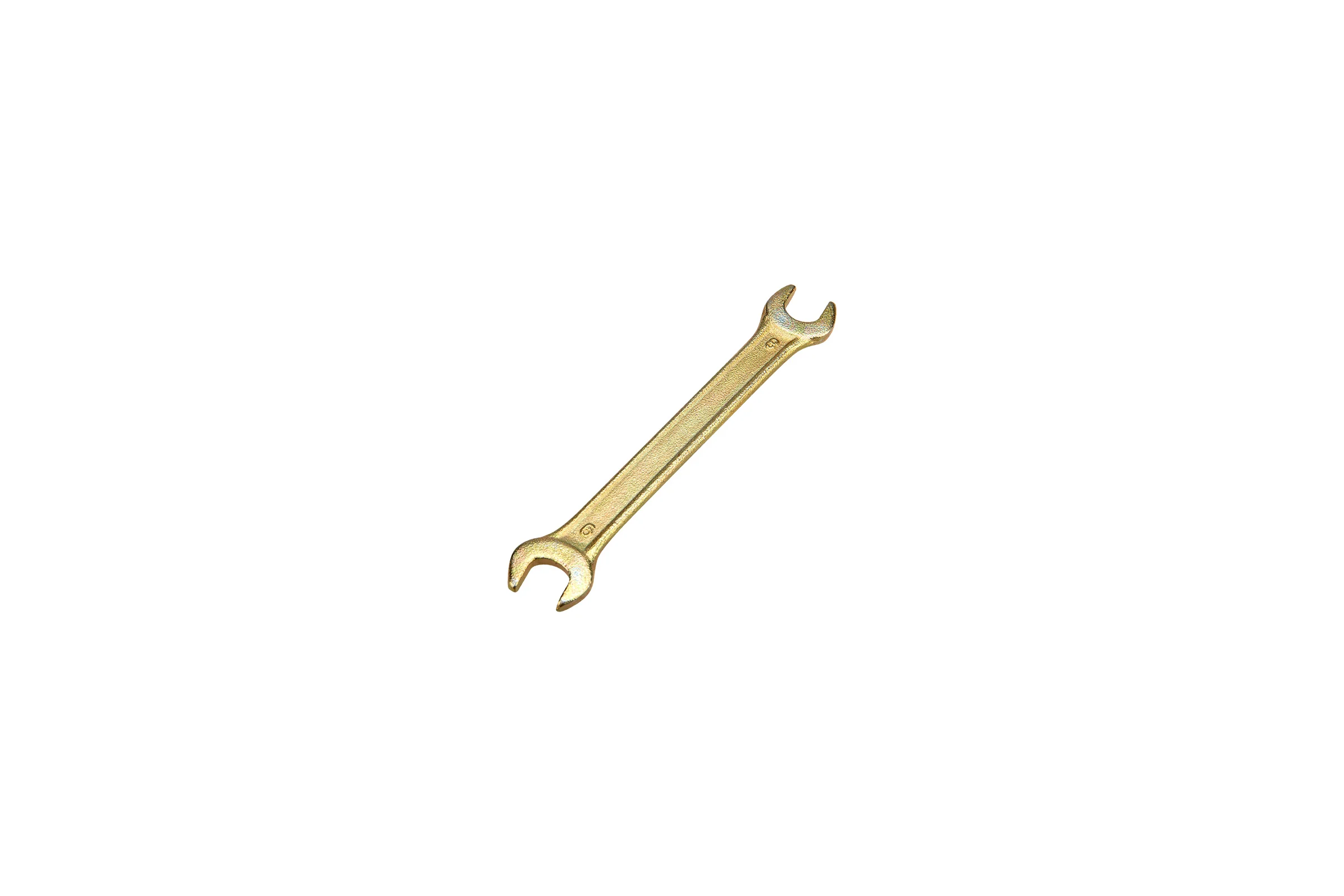 Гаечный рожковый ключ желтый цинк REXANT 8х9 мм 12-5822-2