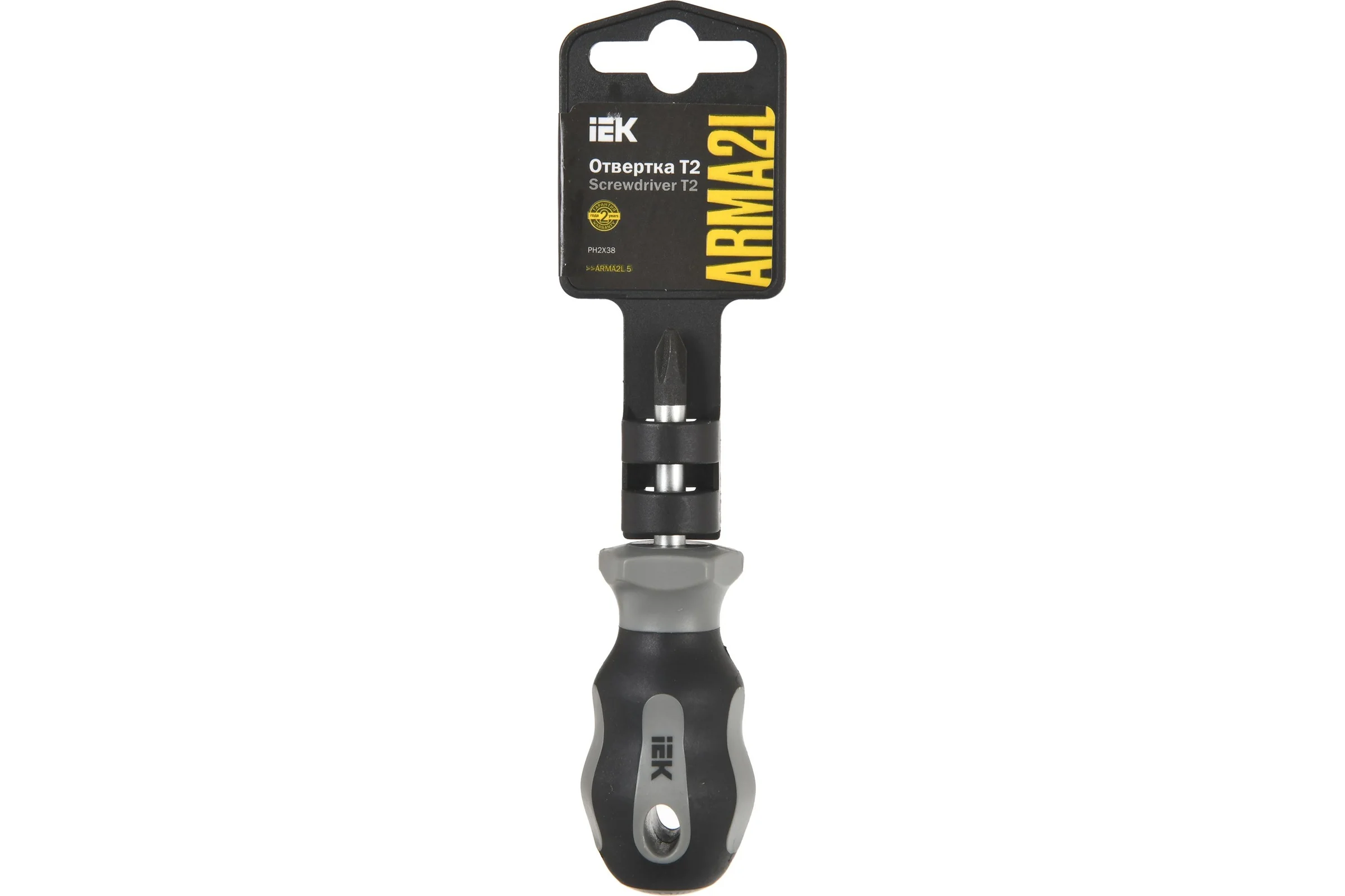 Отвертка IEK Arma2l 5 ph2x38 т2 A2L5-SC10-T2-PH-20-038