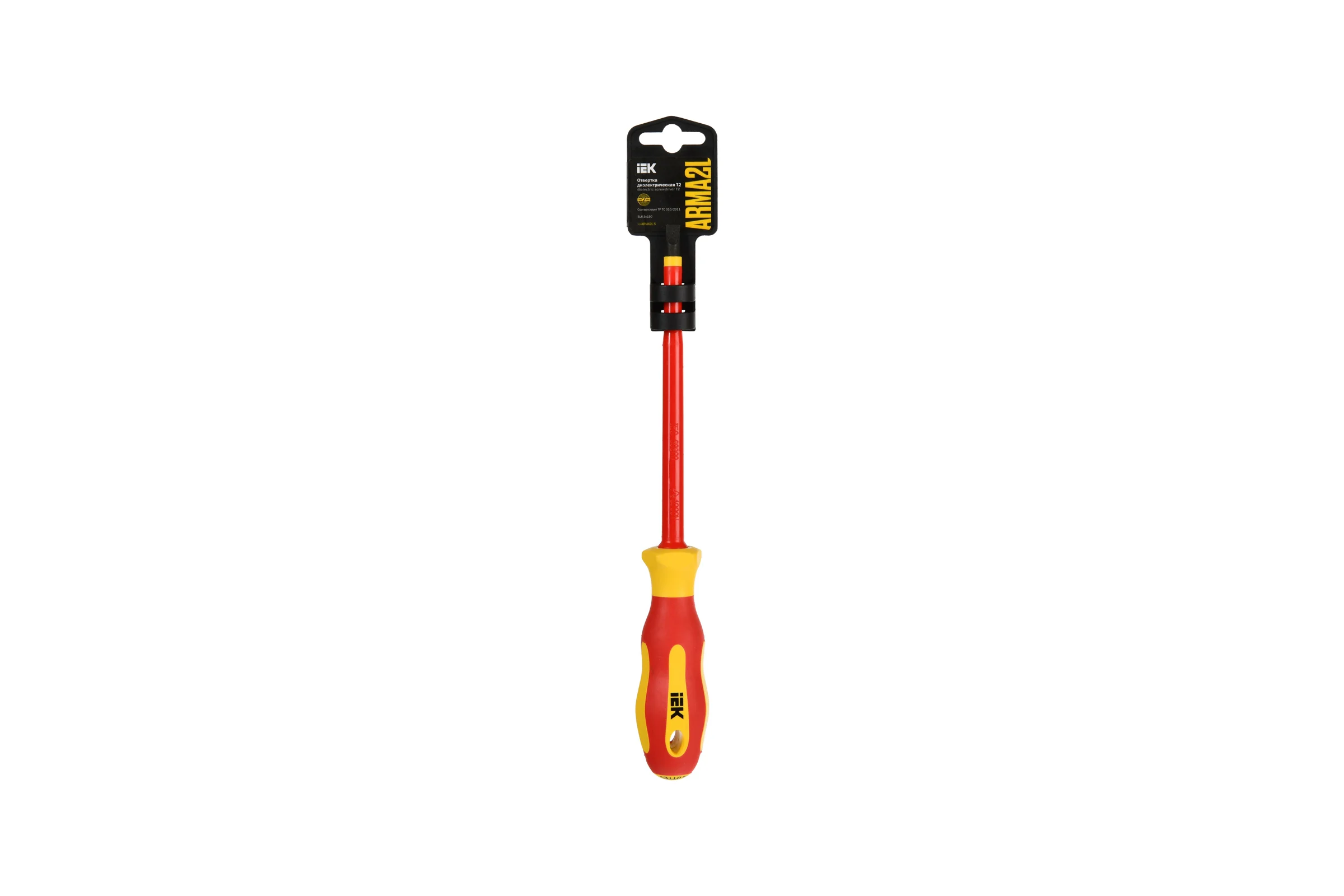 Отвертка IEK Arma2l 5 диэлектрическая sl6,5x150 т2 A2L5-SC30-T2-SL-65-150