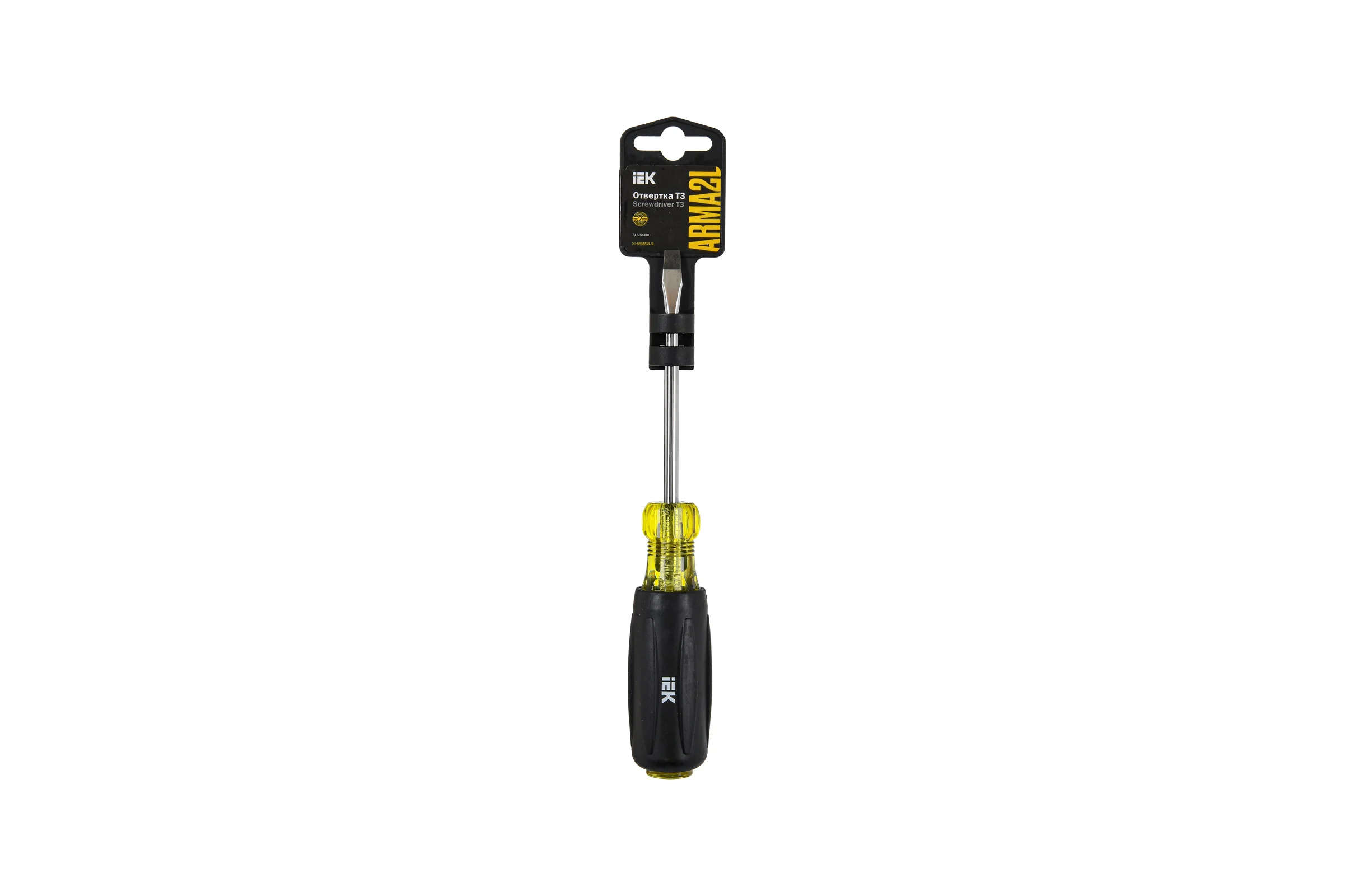 Отвертка IEK Arma2l 5 sl6,5x100 т3 A2L5-SC10-T3-SL-65-100