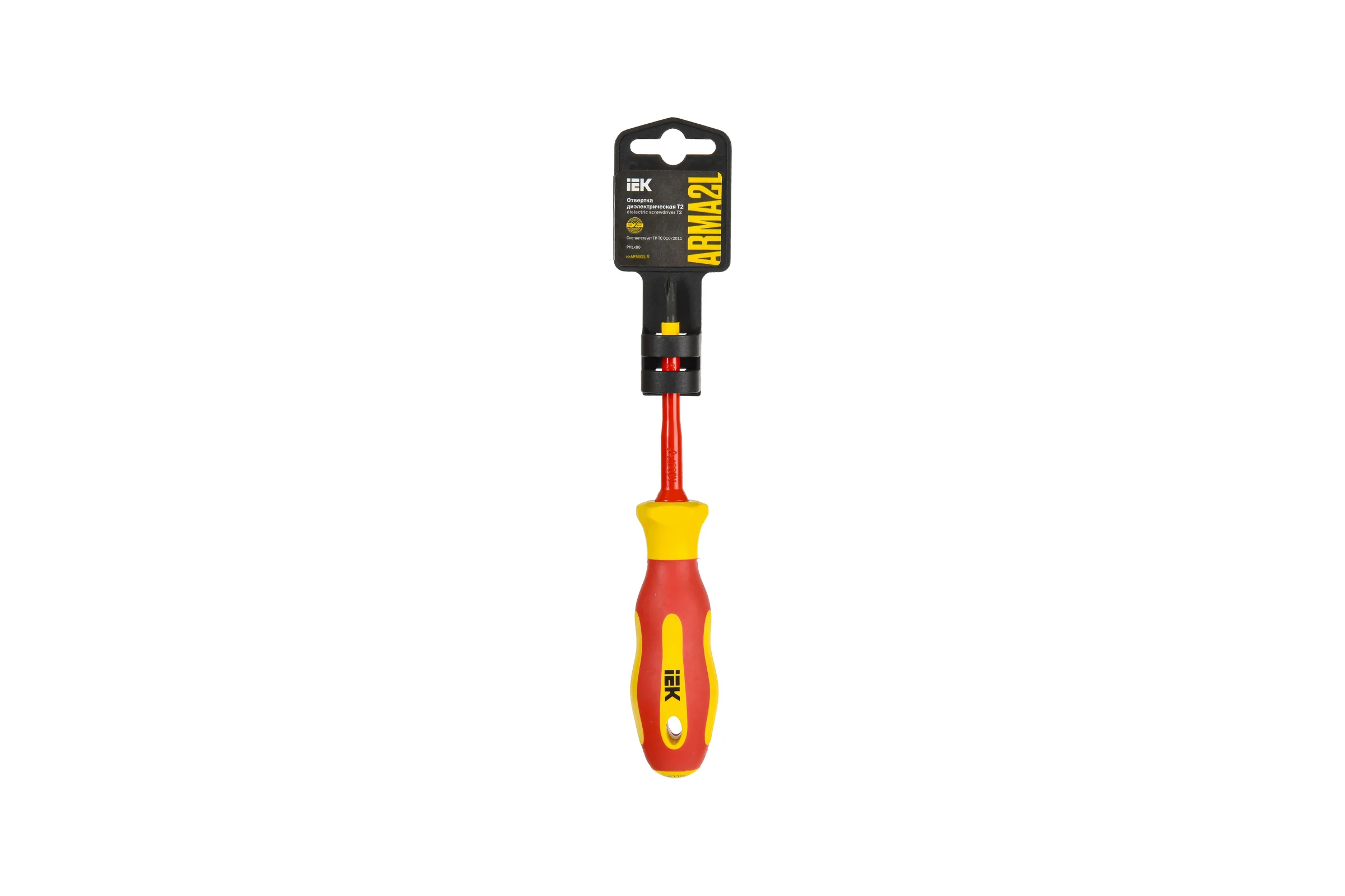 Отвертка IEK Arma2l 5 диэлектрическая ph1x80 т2 A2L5-SC30-T2-PH-10-080