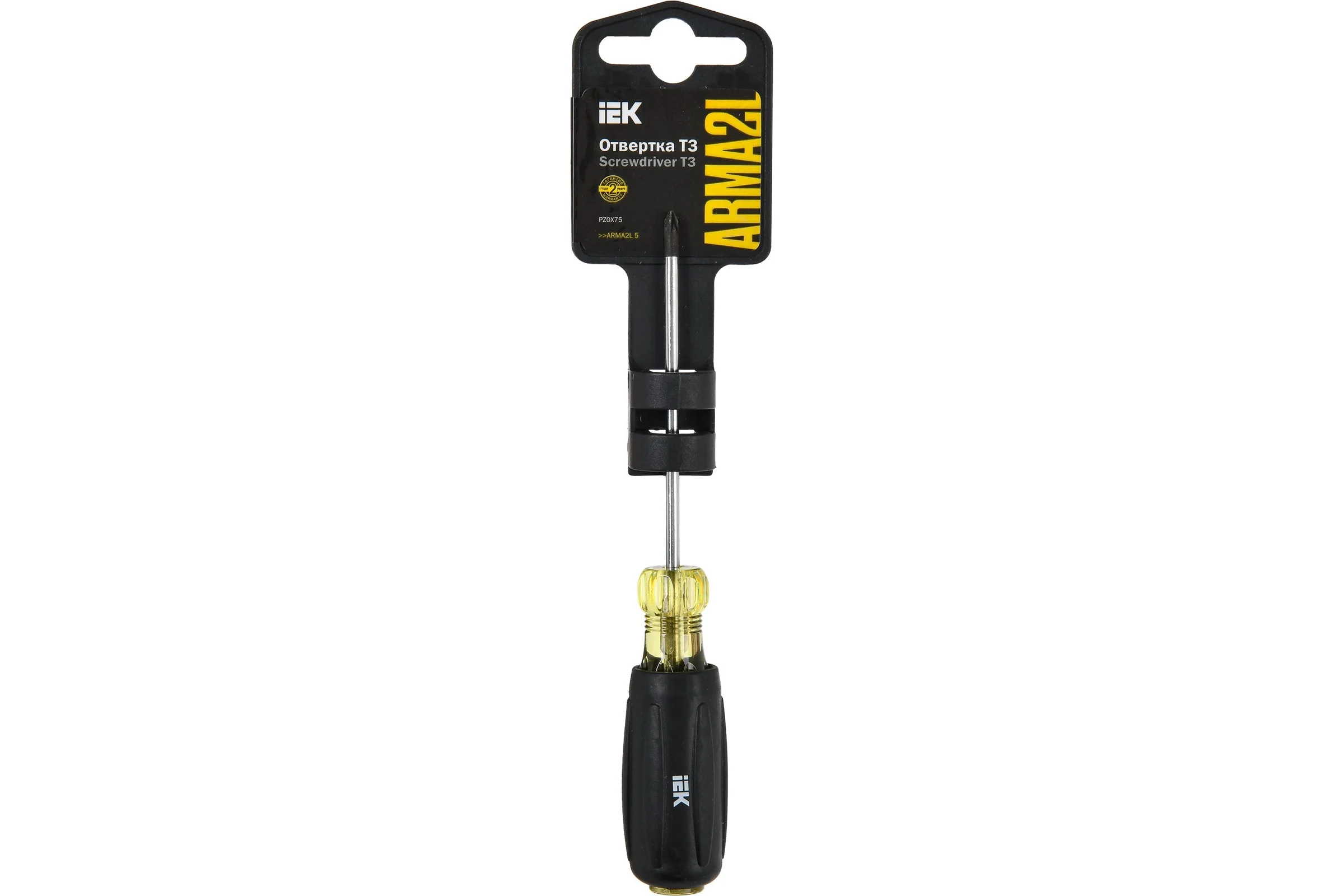 Отвертка IEK Arma2l 5 pz0x75 т3 A2L5-SC10-T3-PZ-00-075