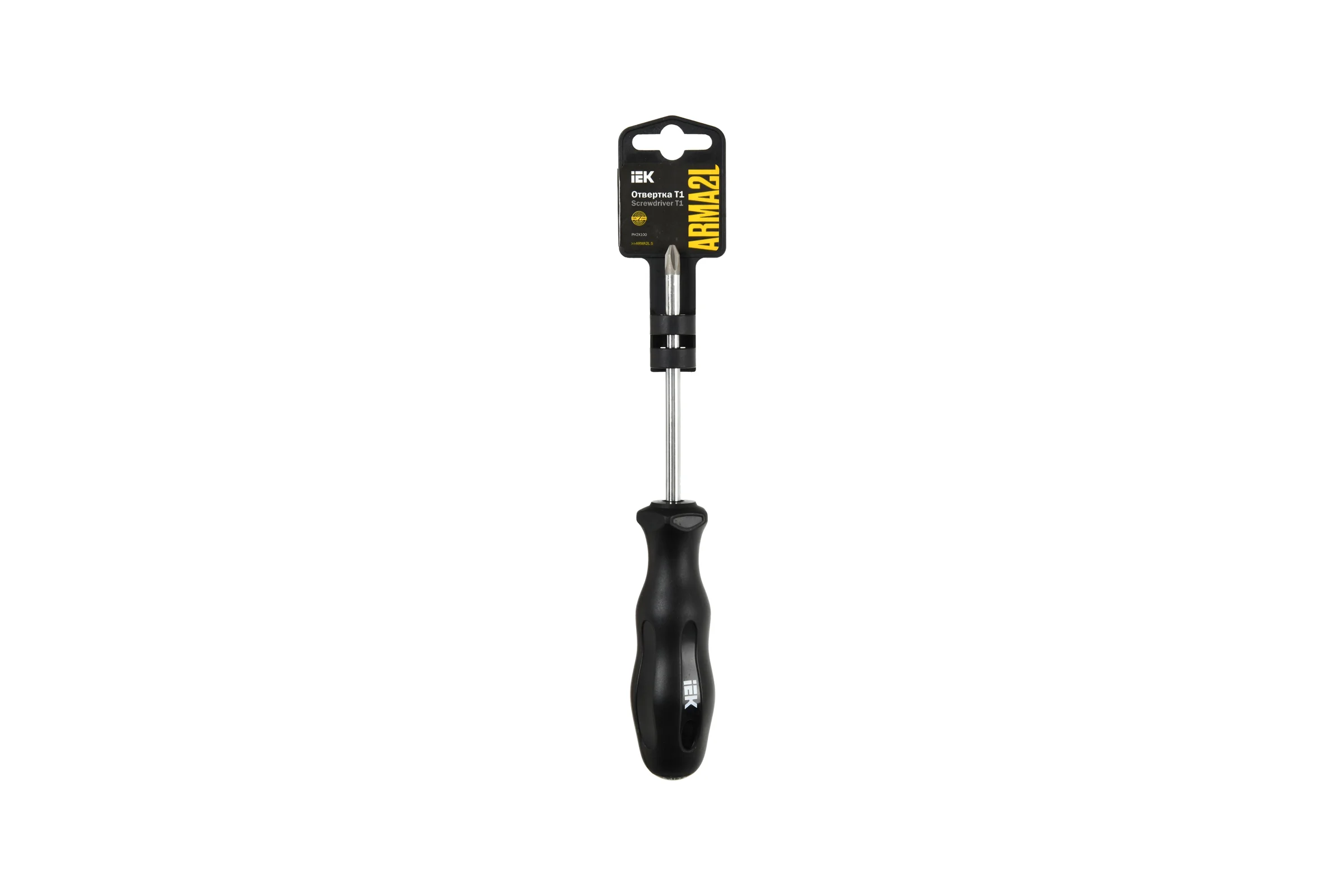 Отвертка IEK Arma2l 5 ph2x100 т1 A2L5-SC10-T1-PH-20-100