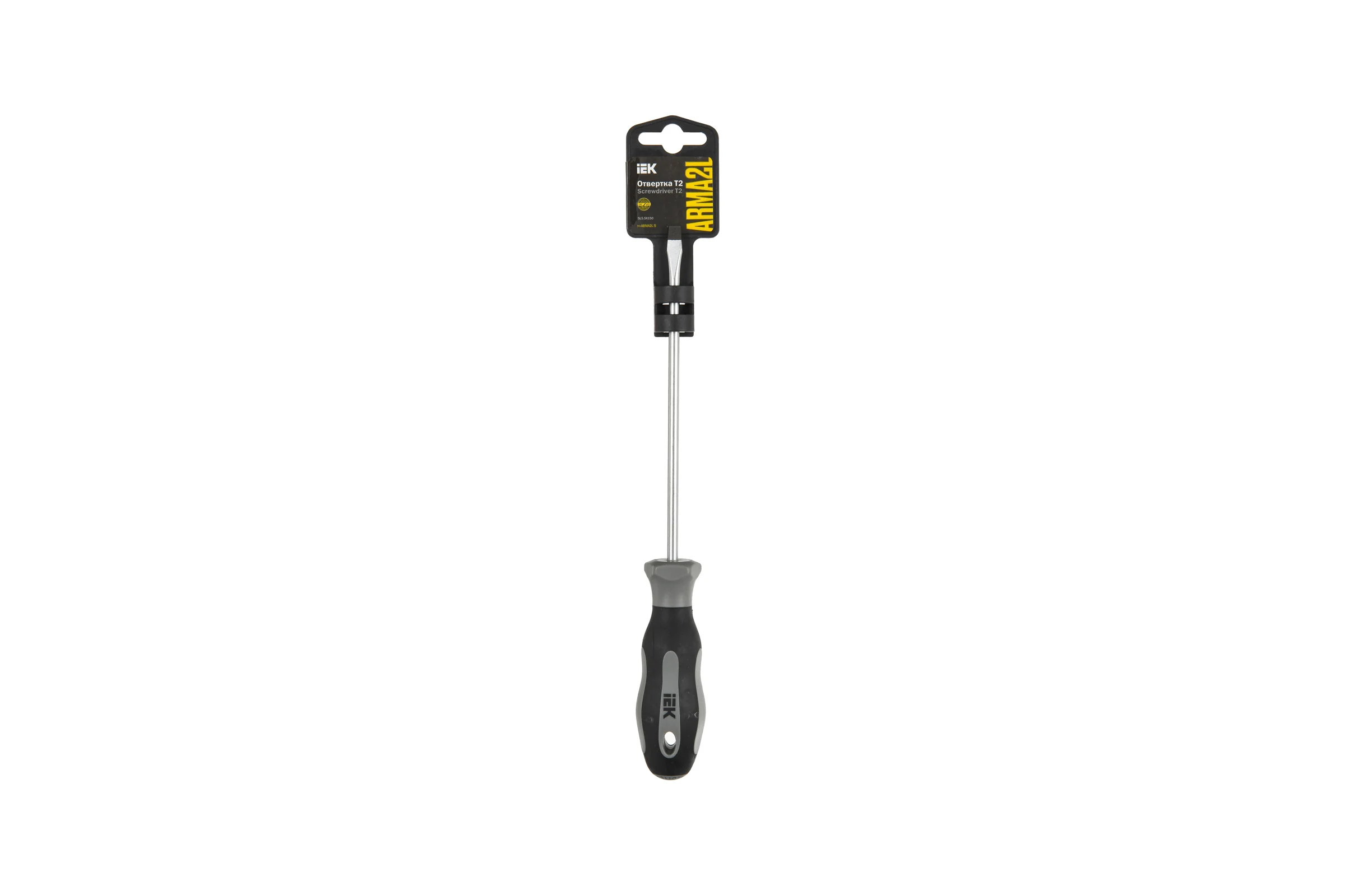 Отвертка IEK Arma2l 5 sl5,5x150 т2 A2L5-SC10-T2-SL-55-150