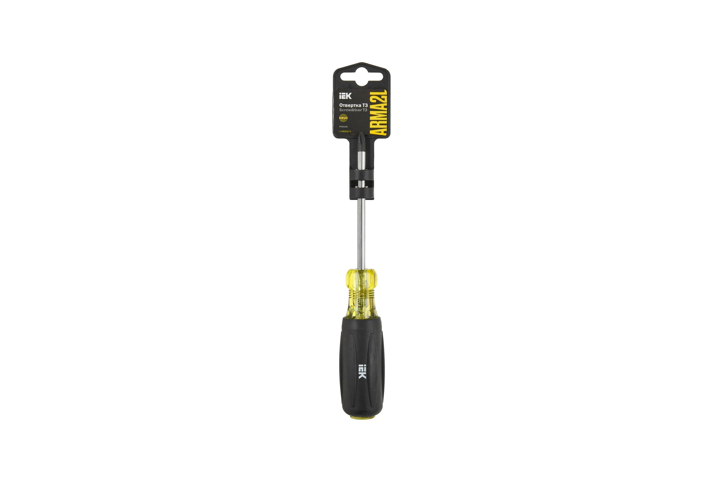 Отвертка IEK Arma2l 5 ph2x100 т3 A2L5-SC10-T3-PH-20-100