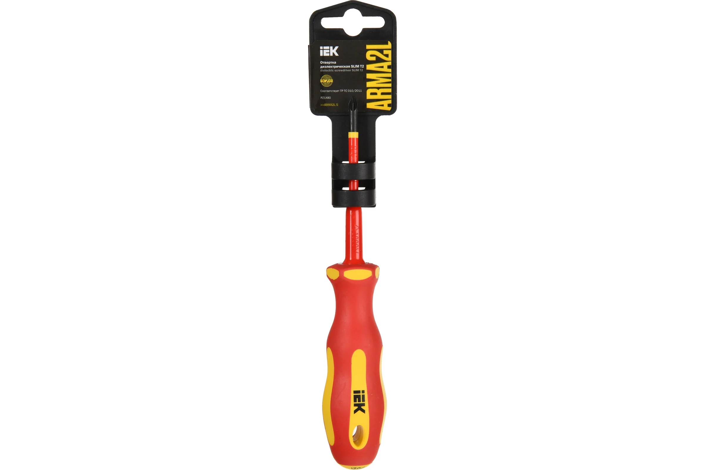 Отвертка IEK Arma2l 5 диэлектрическая slim pz1x80 т2 A2L5-SC31-T2-PZ-10-080