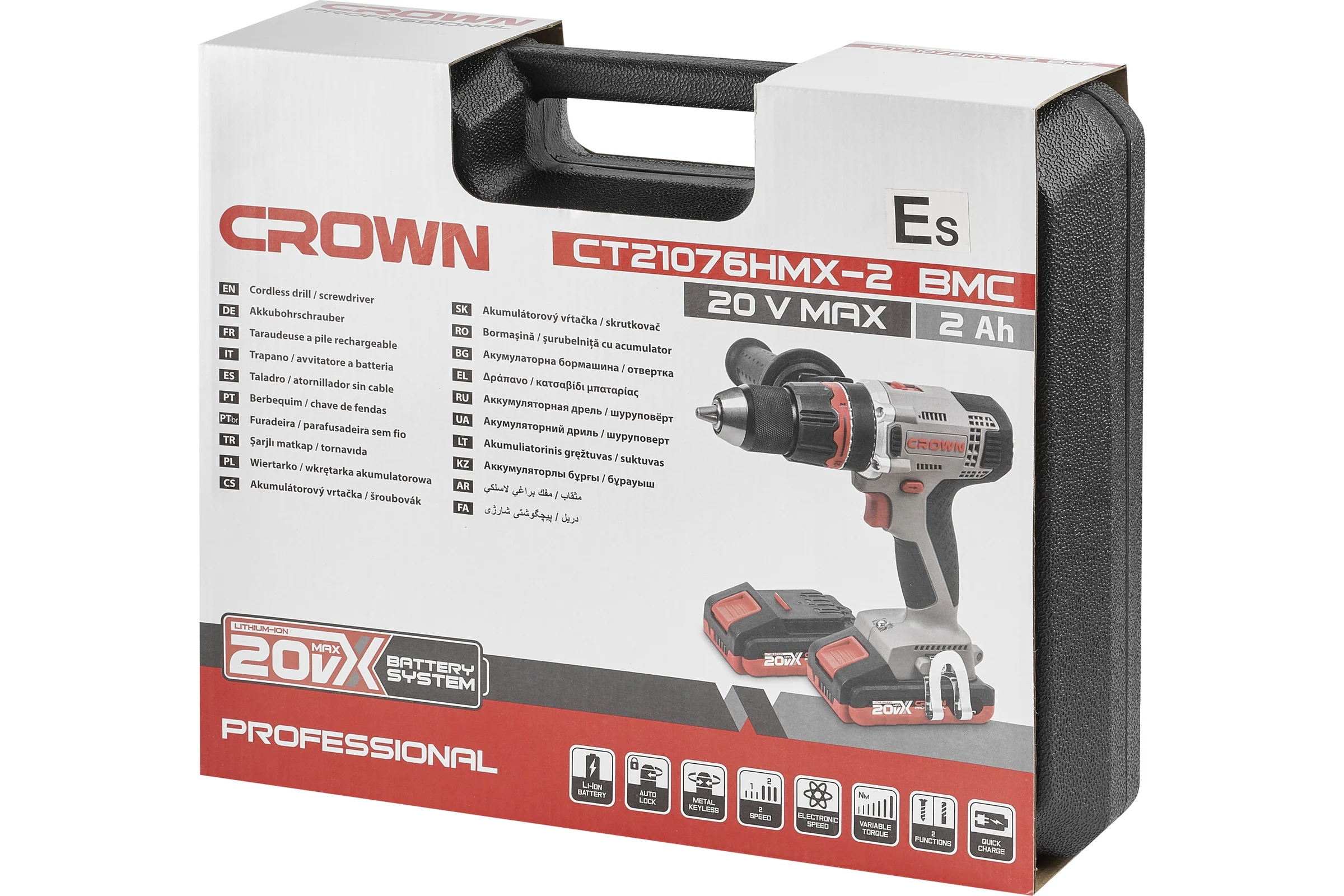 Аккумуляторная дрель-шуруповерт Crown CT21076HMX-2 BMC