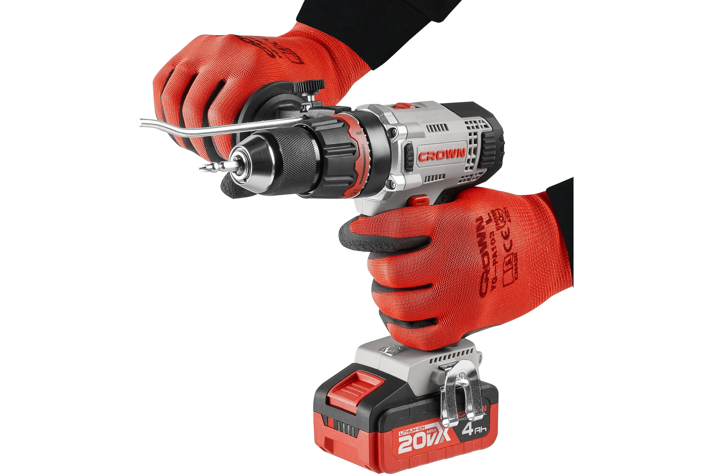 Аккумуляторная дрель-шуруповерт Crown CT21076HMX-4 BMC