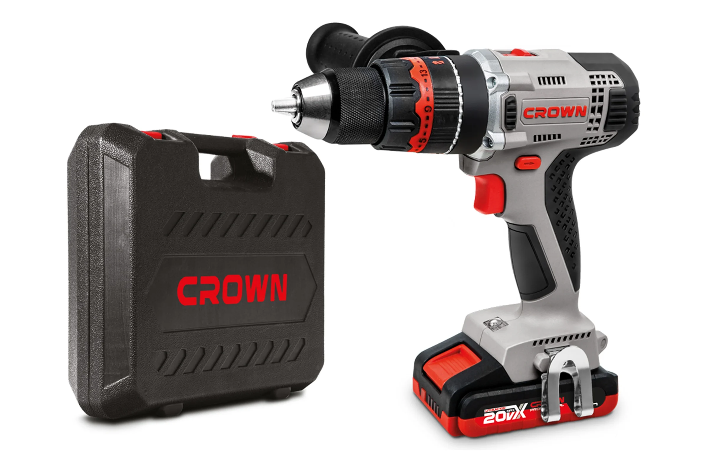 Аккумуляторная ударная дрель-шуруповерт Crown CT21075HMX-2 BMC
