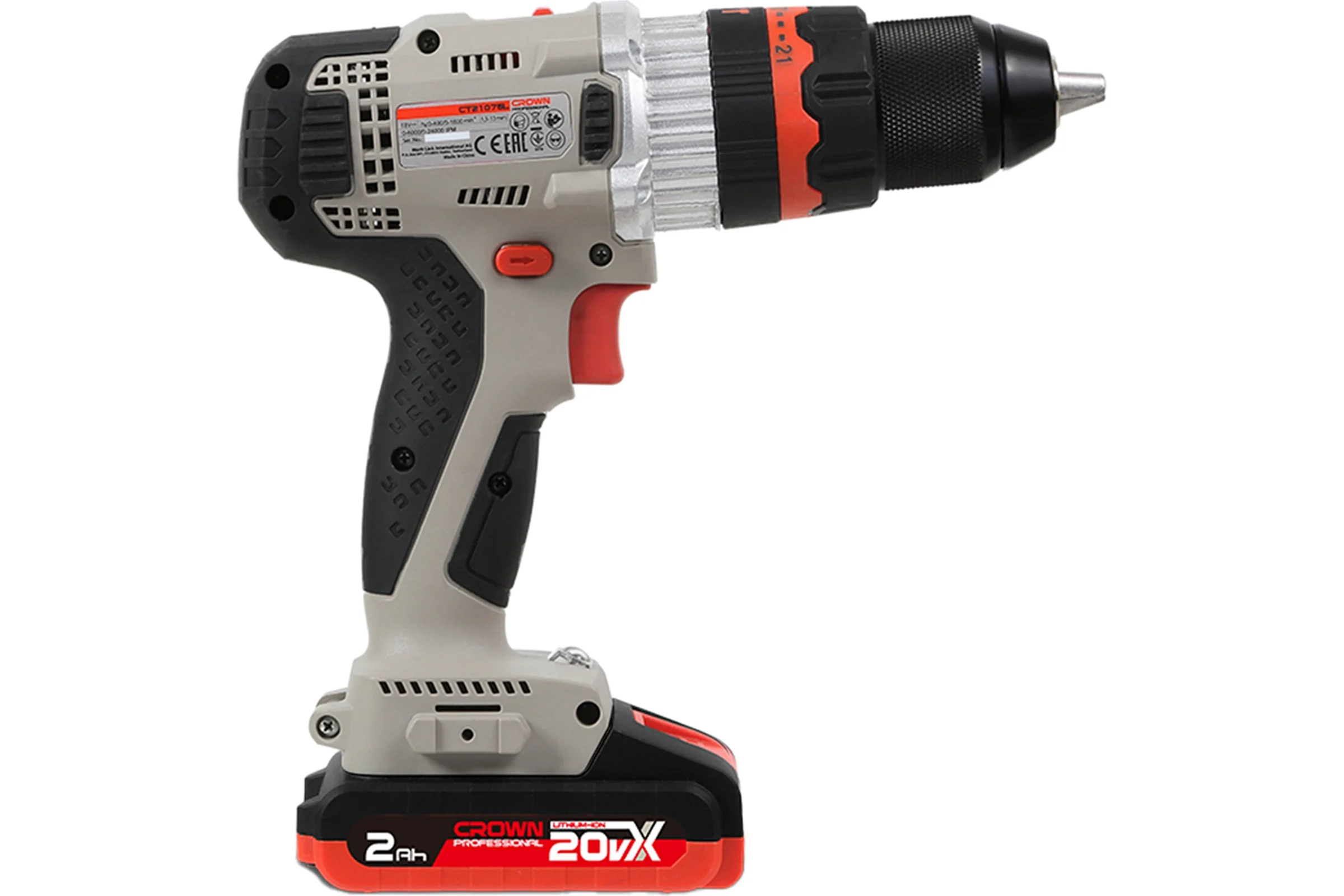 Аккумуляторная ударная дрель-шуруповерт Crown CT21075HMX-2 BMC