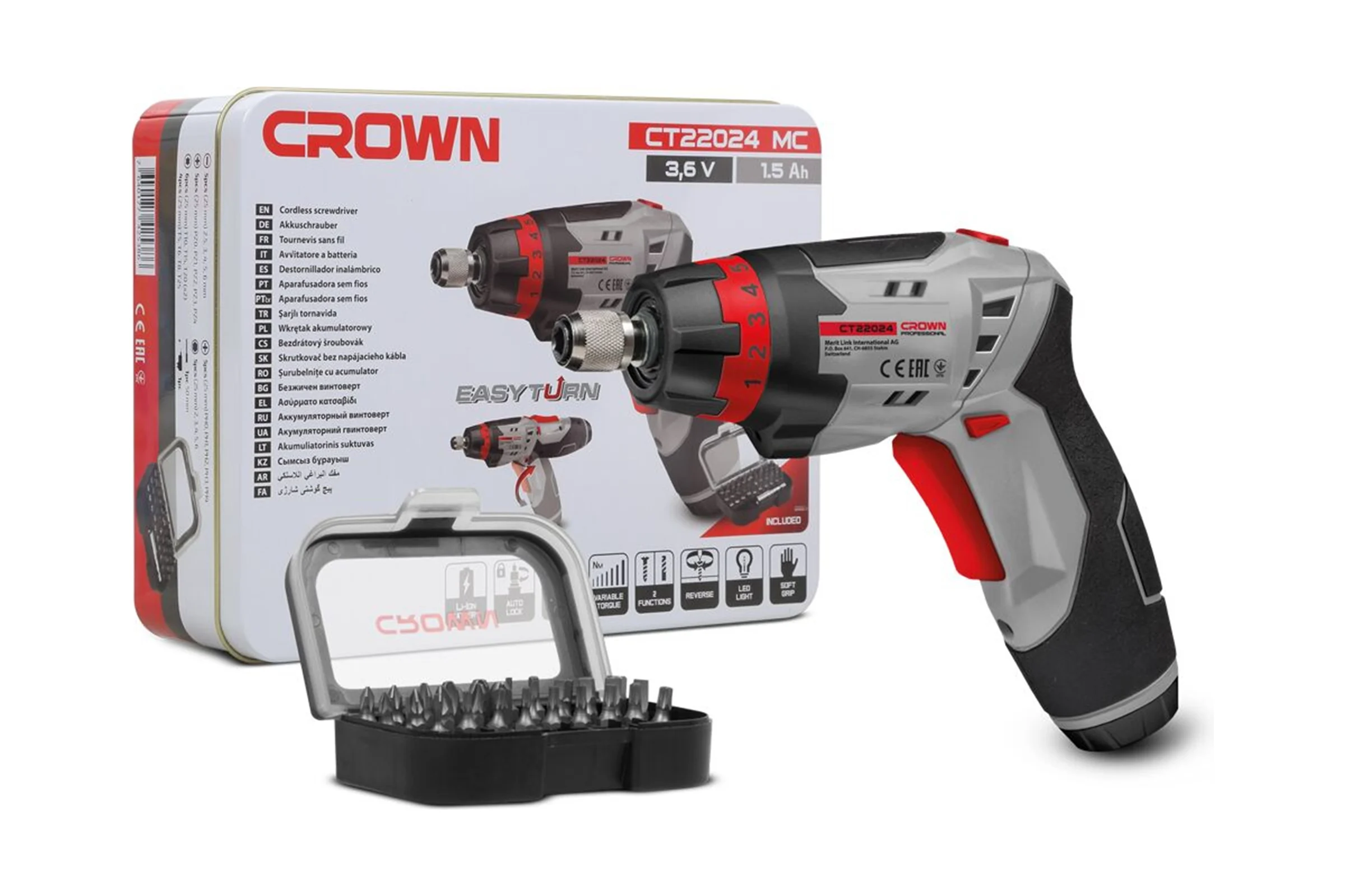 Аккумуляторный шуруповерт Crown CT22024 MC