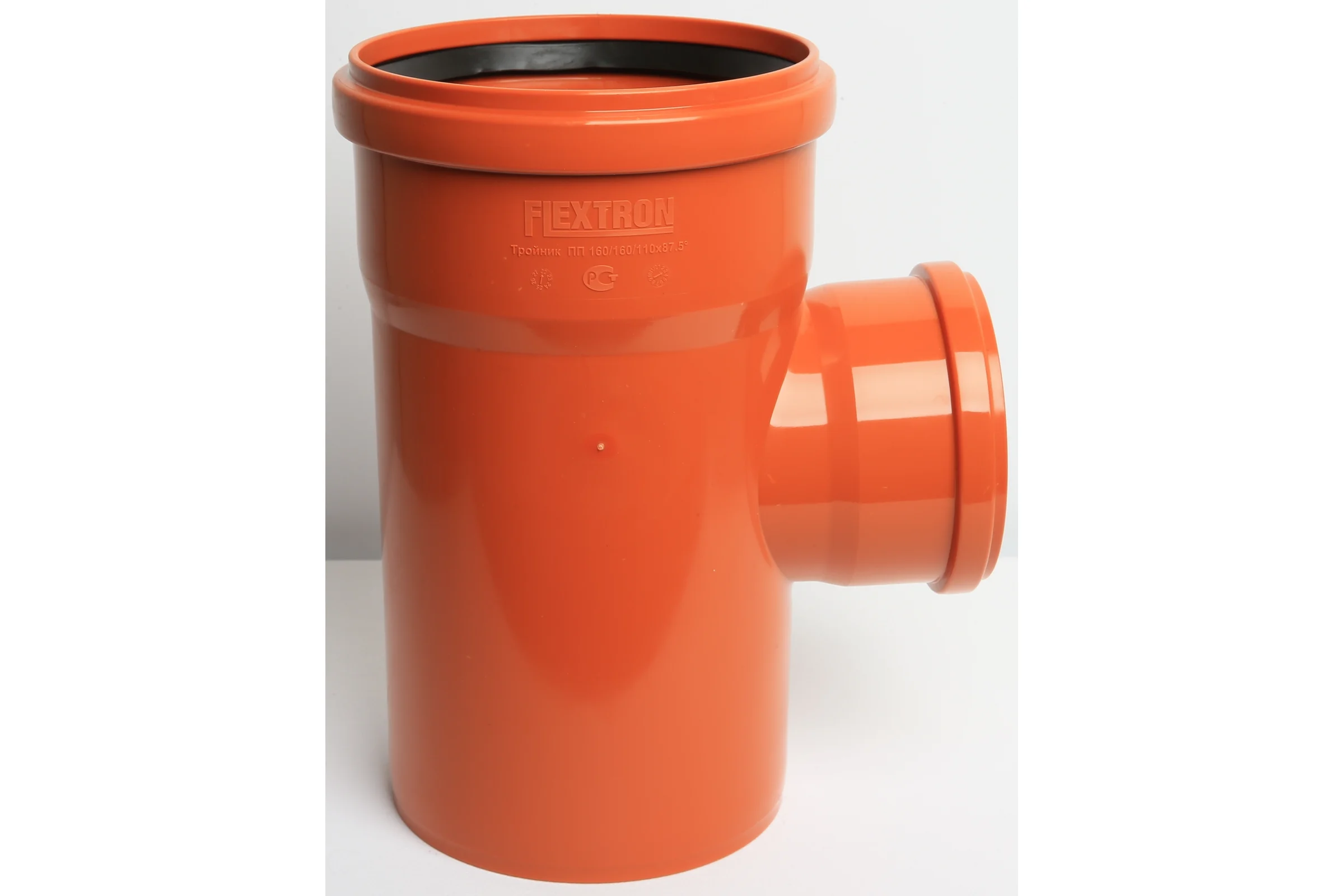 Тройник для наружной канализации Flextron d 160 мм на d 110 мм, 87.5 градусов 142566