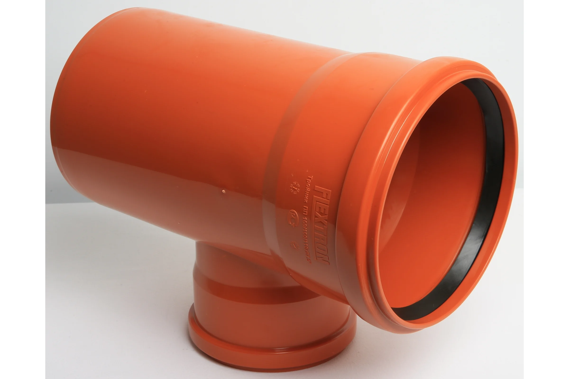 Тройник для наружной канализации Flextron d 160 мм на d 110 мм, 87.5 градусов 142566