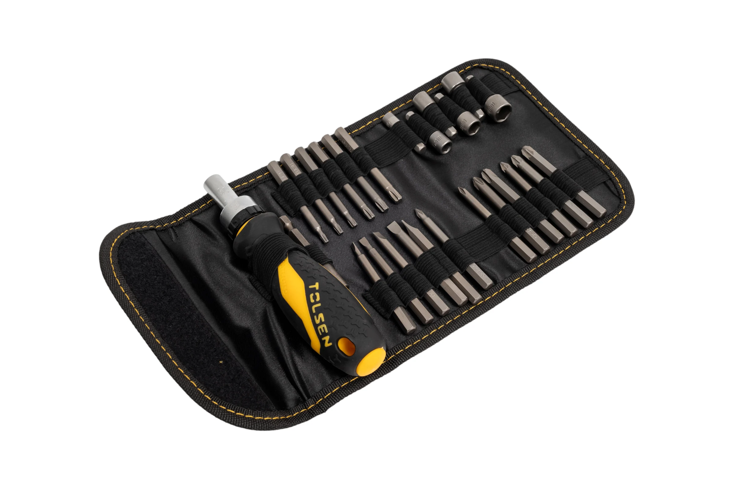 Набор вставок (бит) TOLSEN 1/4", PH, PZ, Torx, Slotted, 26 предметов 20186